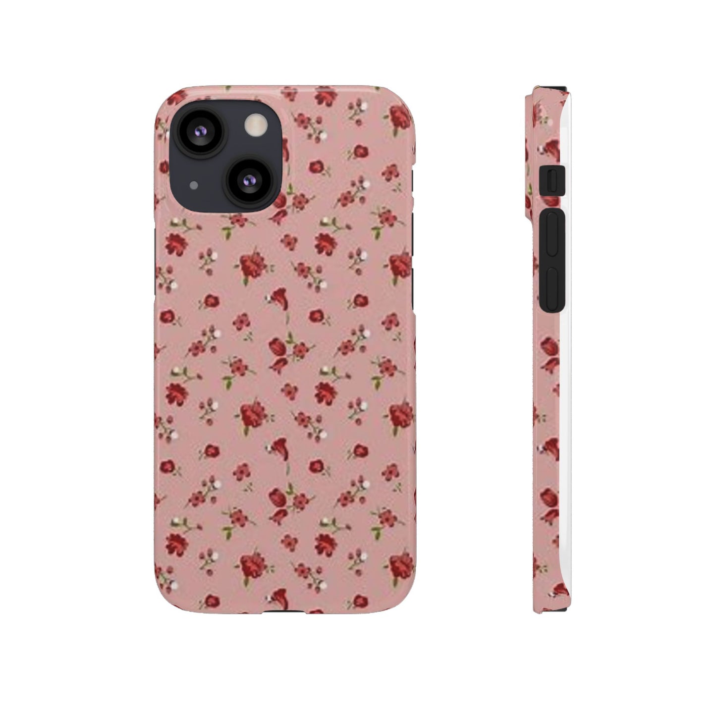 pink flower pattern phone case