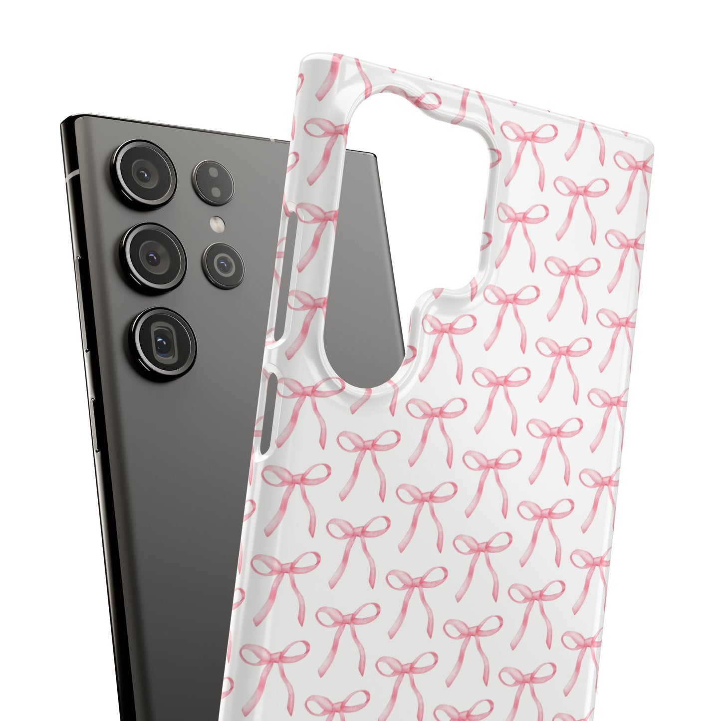 pink bow pattern phone case