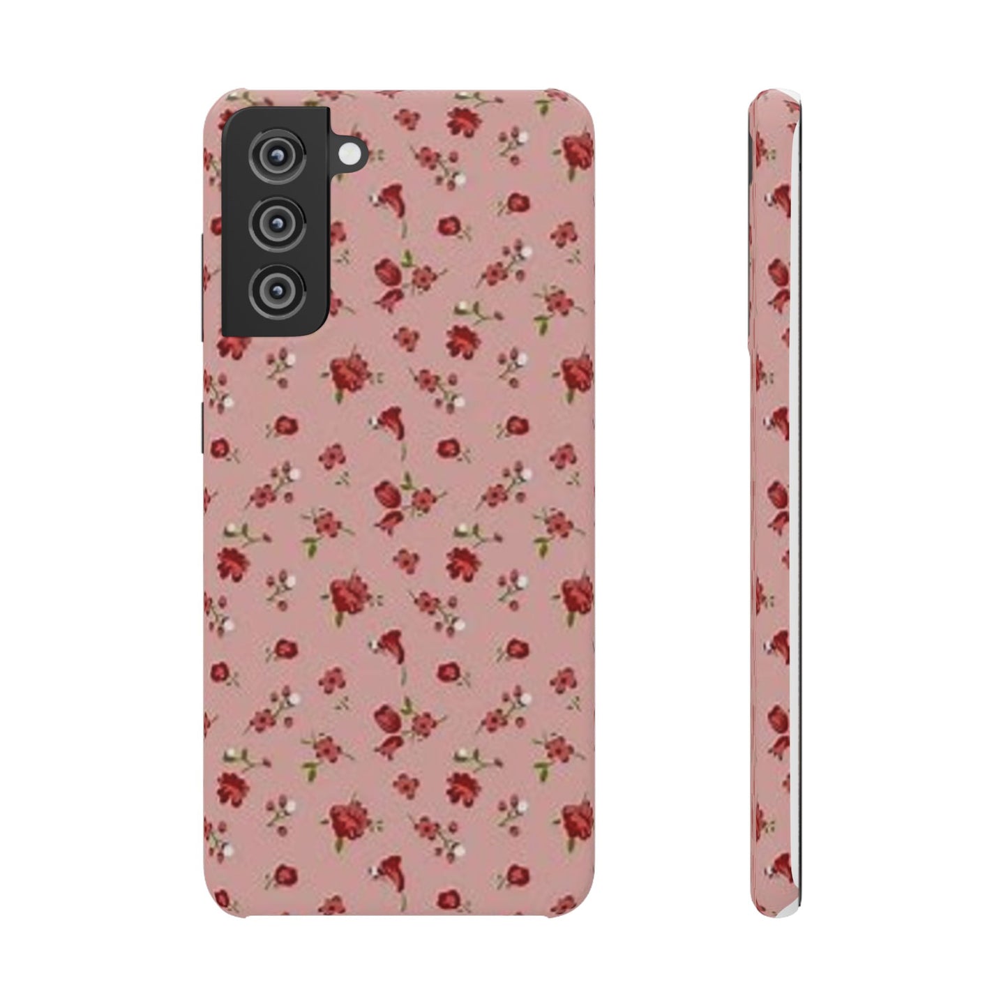 pink flower pattern phone case