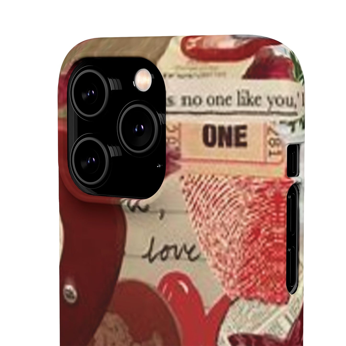 red collage phone case