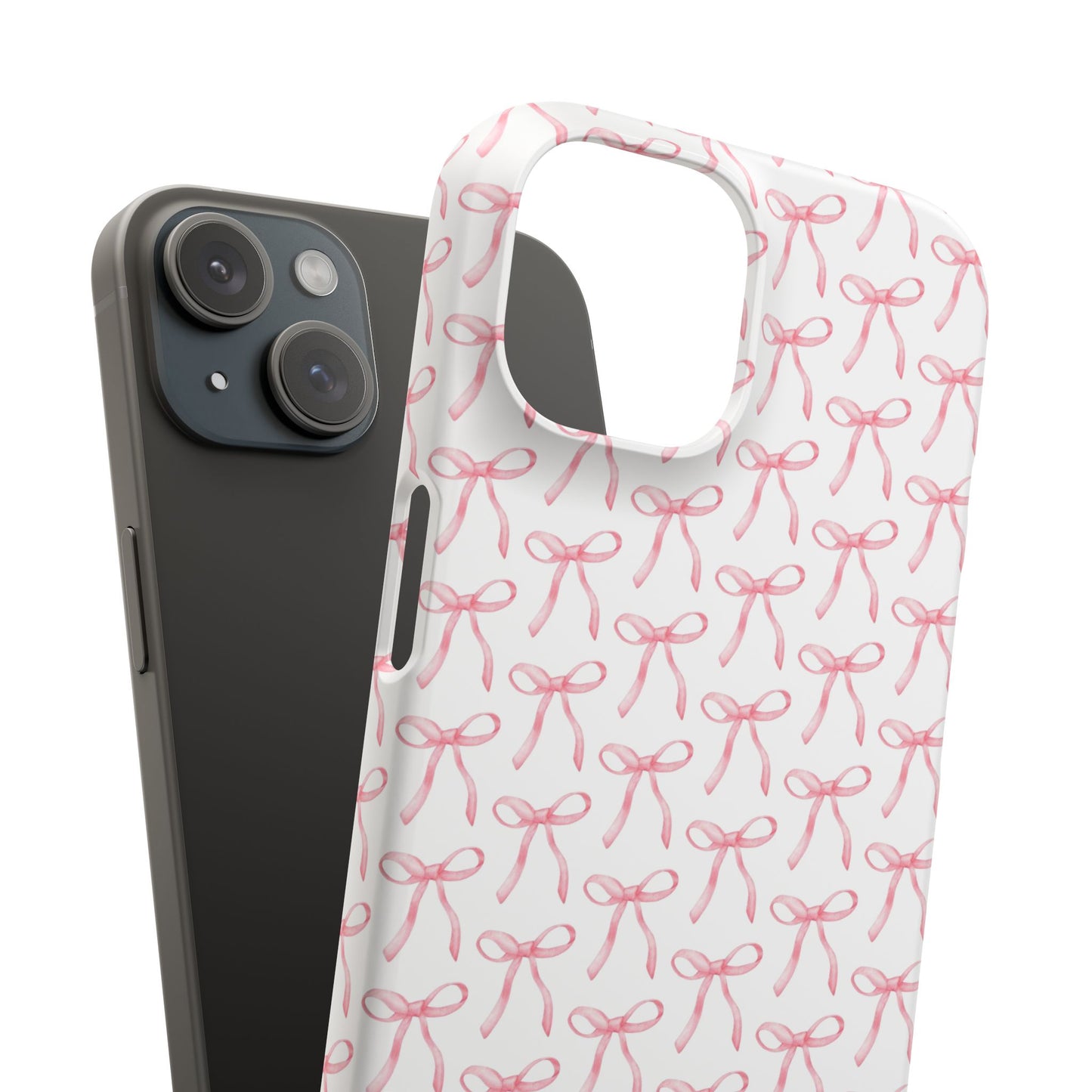 pink bow pattern phone case