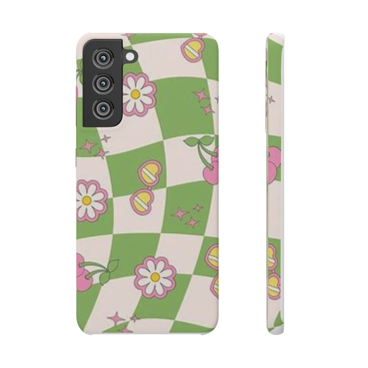 green indie pattern phone case