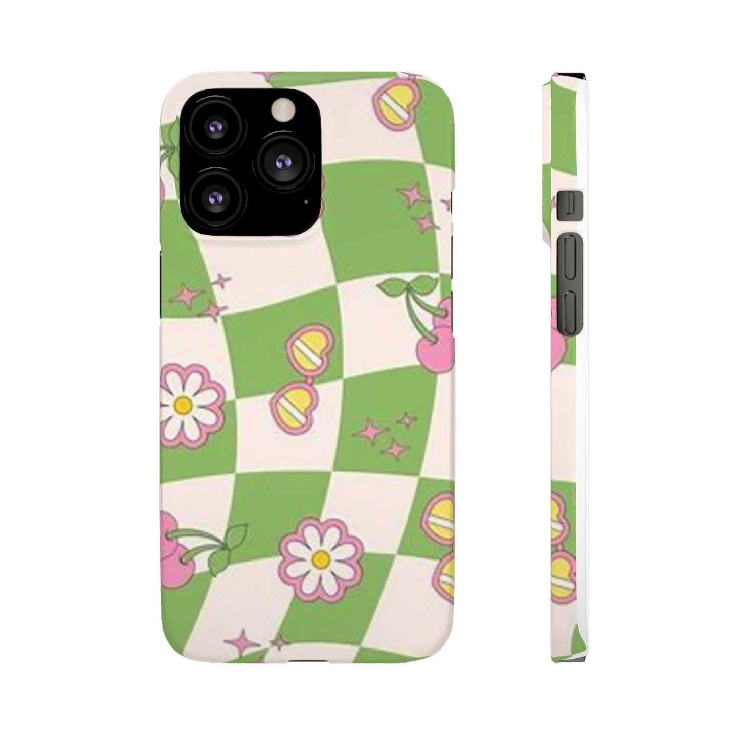 green indie pattern phone case