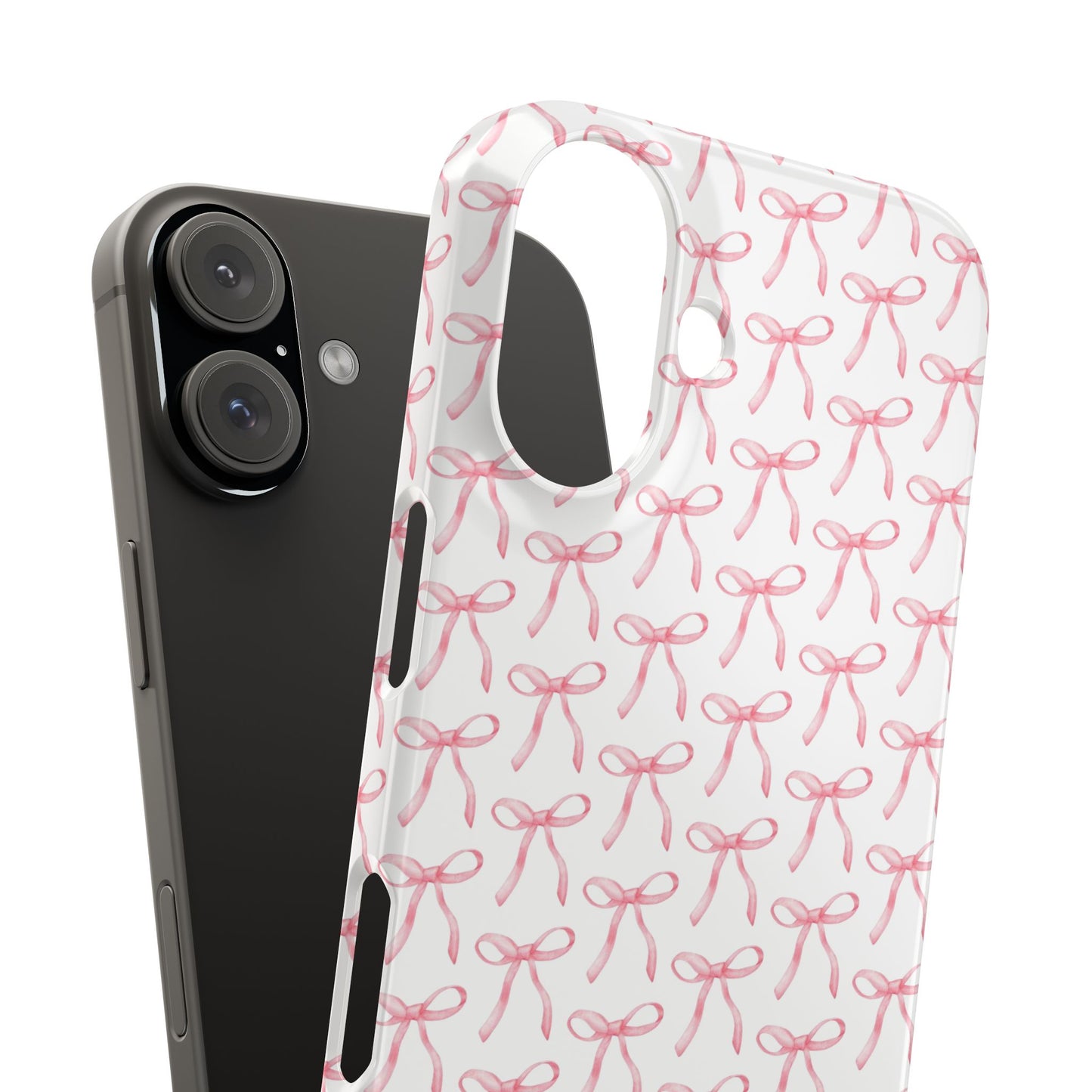 pink bow pattern phone case