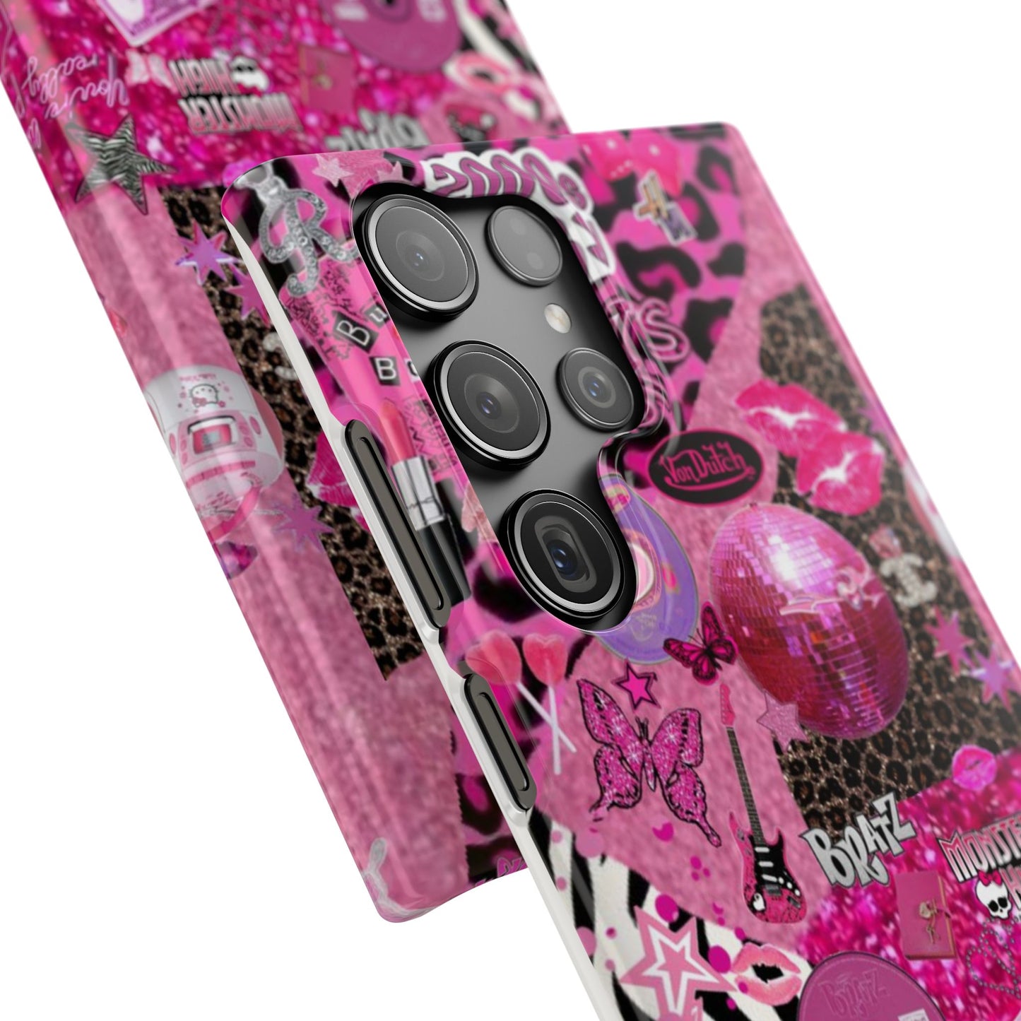 y2k trashy pink phone case