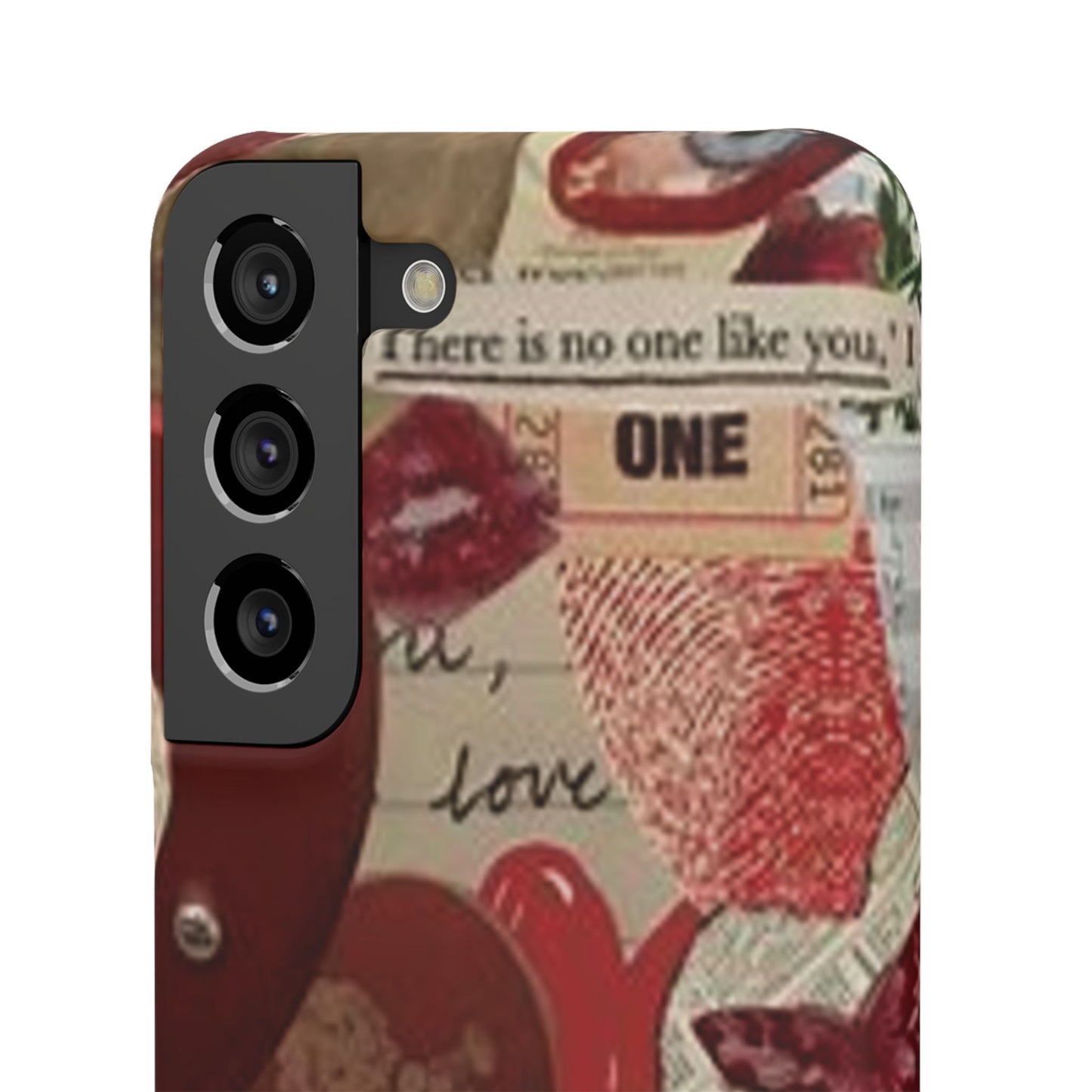 red collage phone case