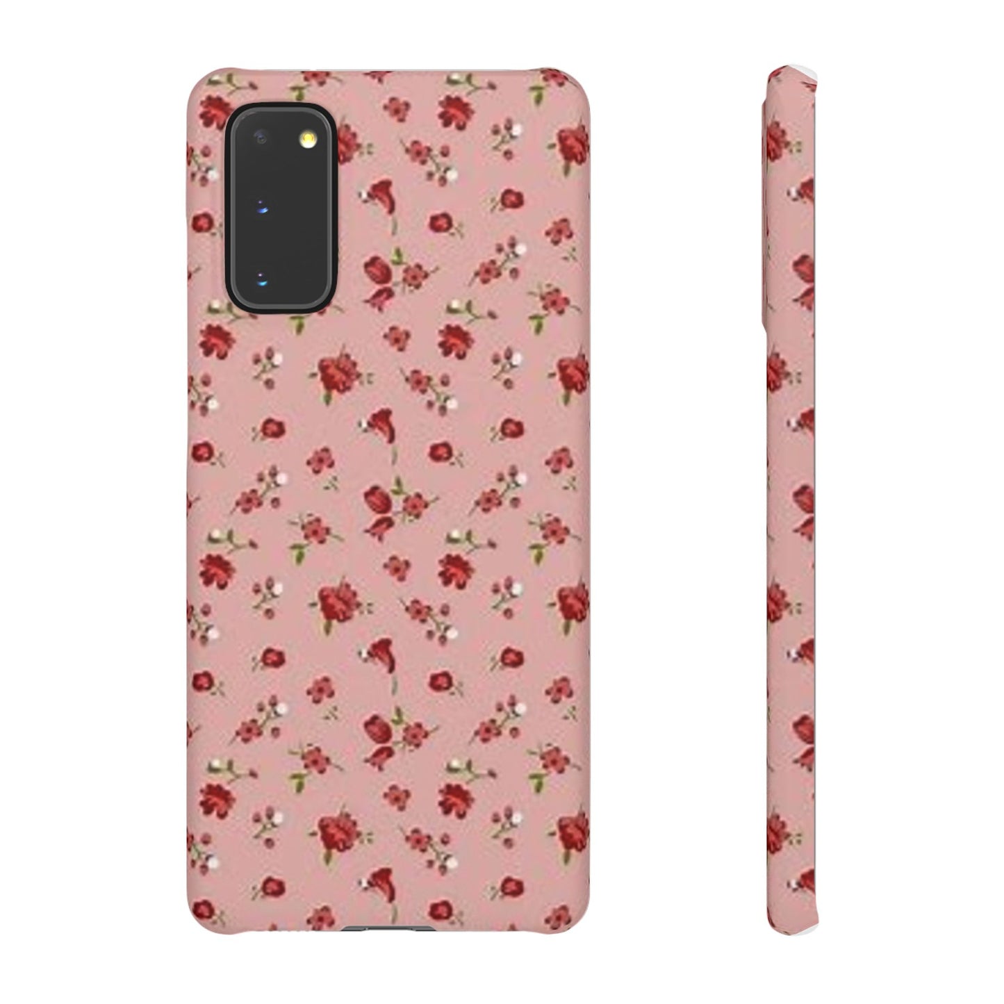 pink flower pattern phone case