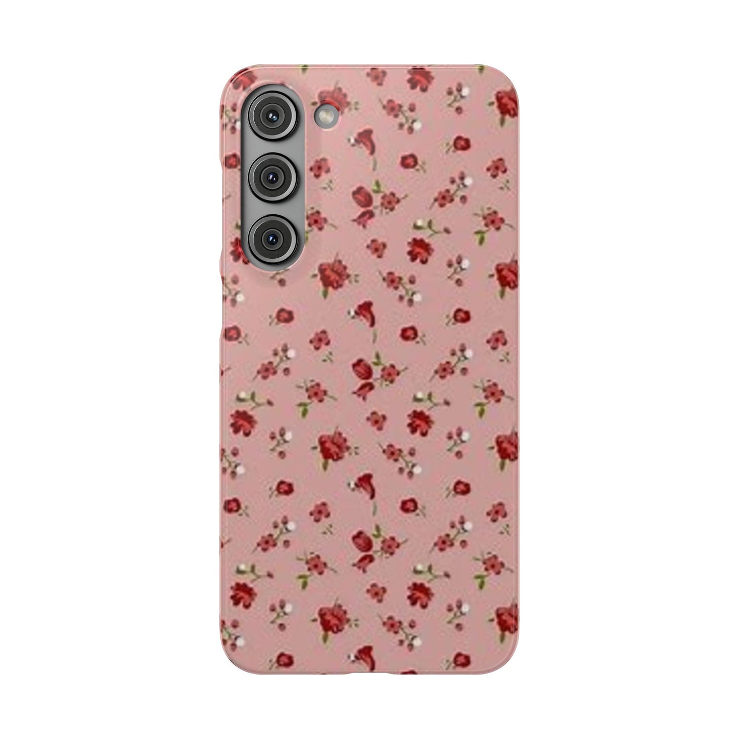 pink flower pattern phone case