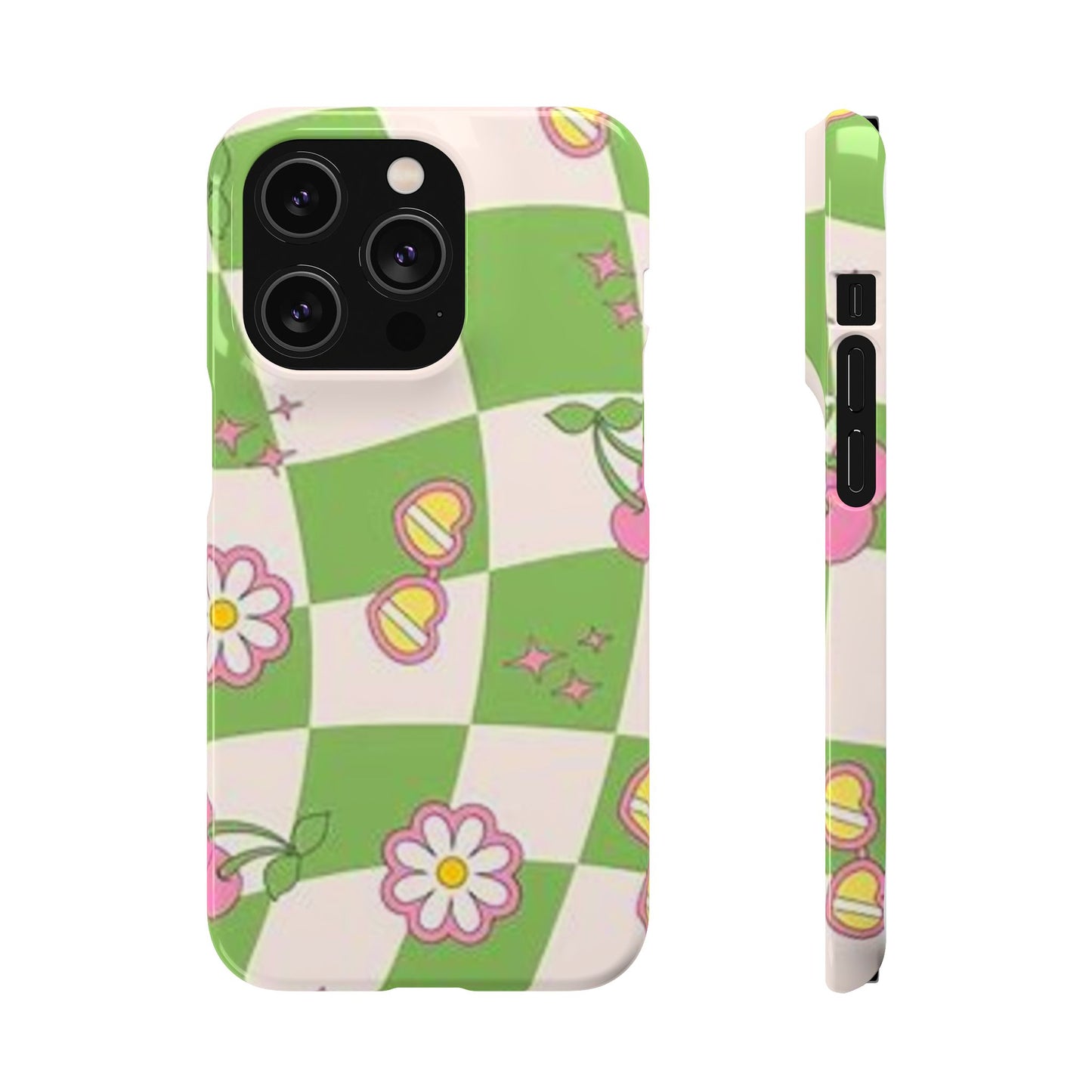 green indie pattern phone case