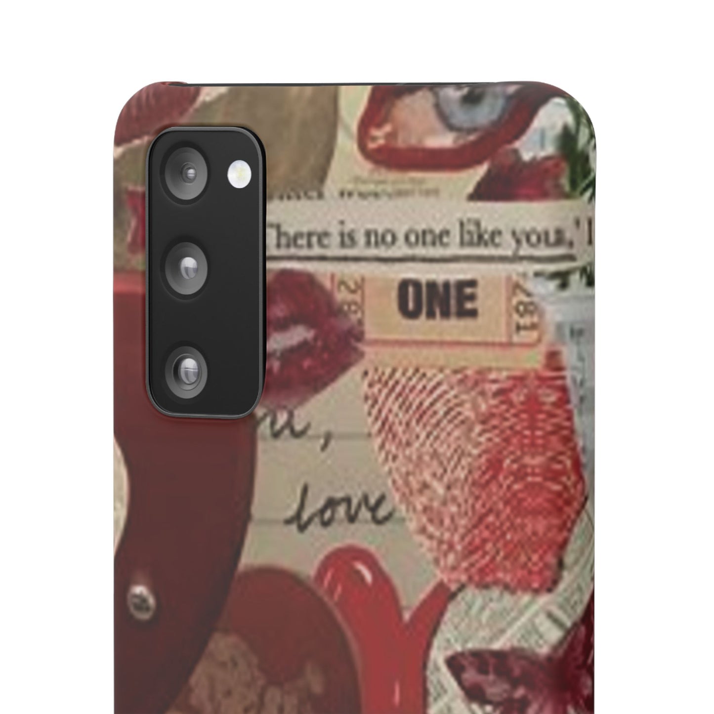 red collage phone case