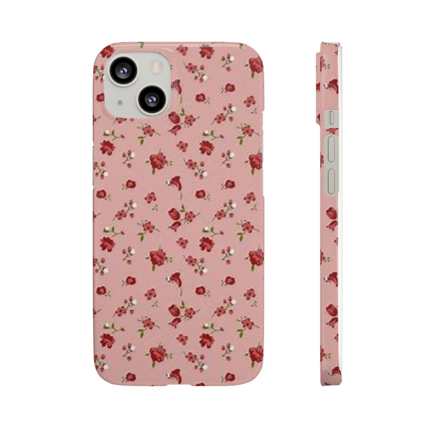 pink flower pattern phone case