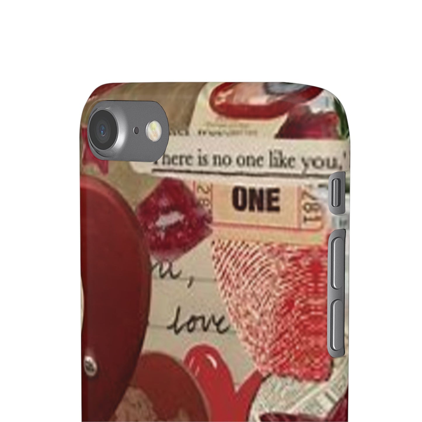 red collage phone case