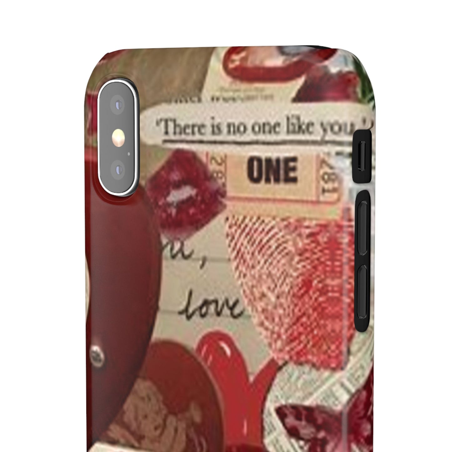 red collage phone case