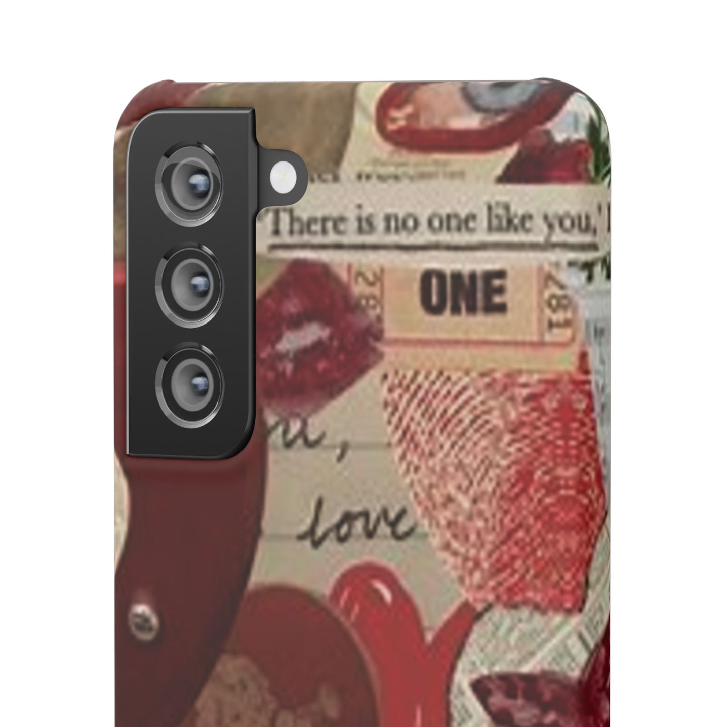 red collage phone case