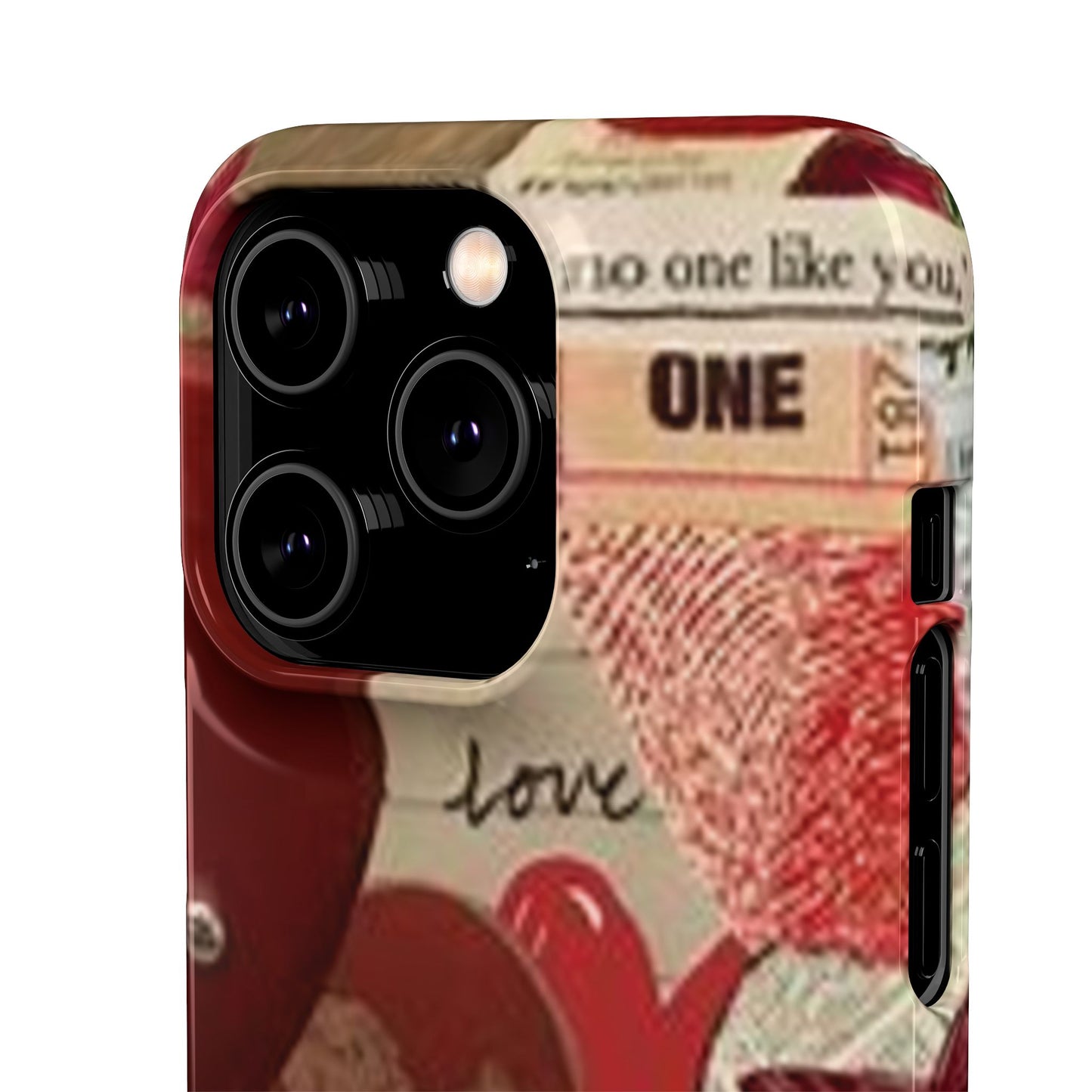 red collage phone case