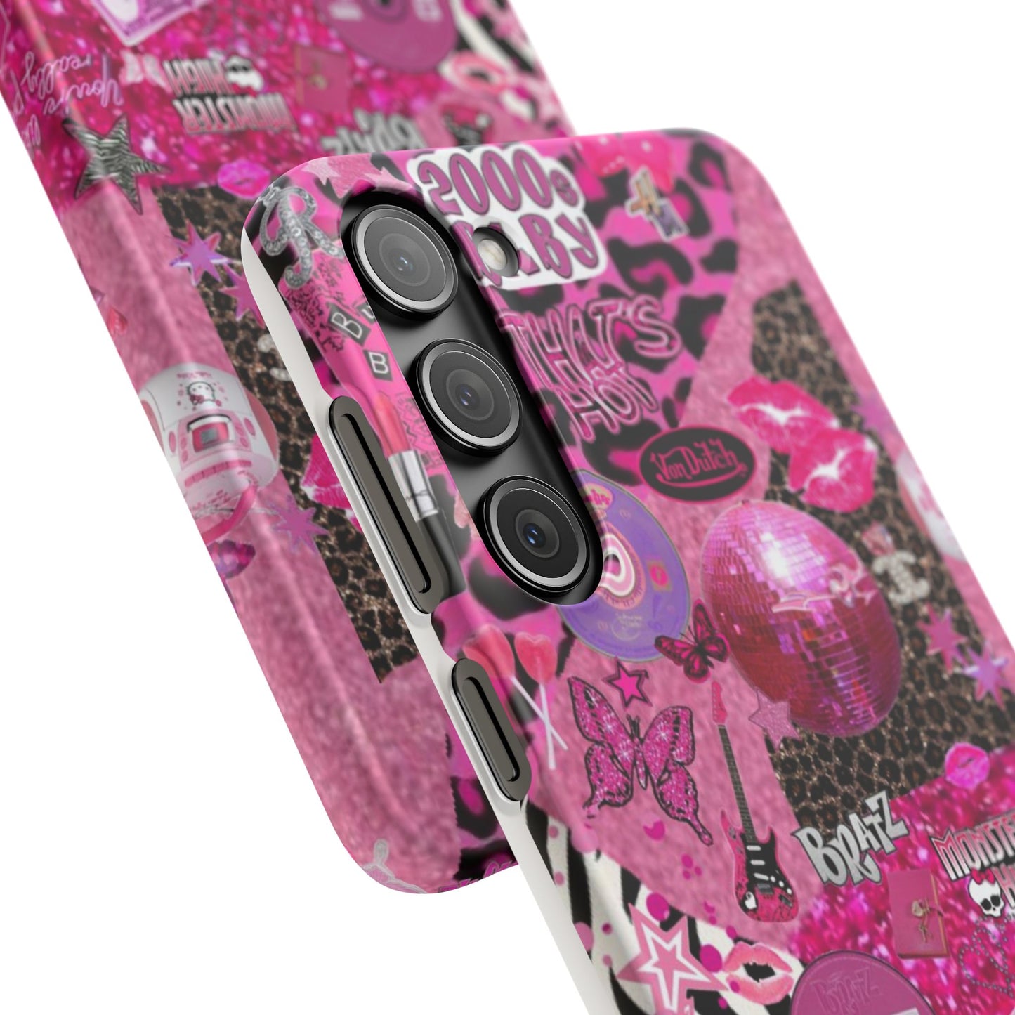 y2k trashy pink phone case