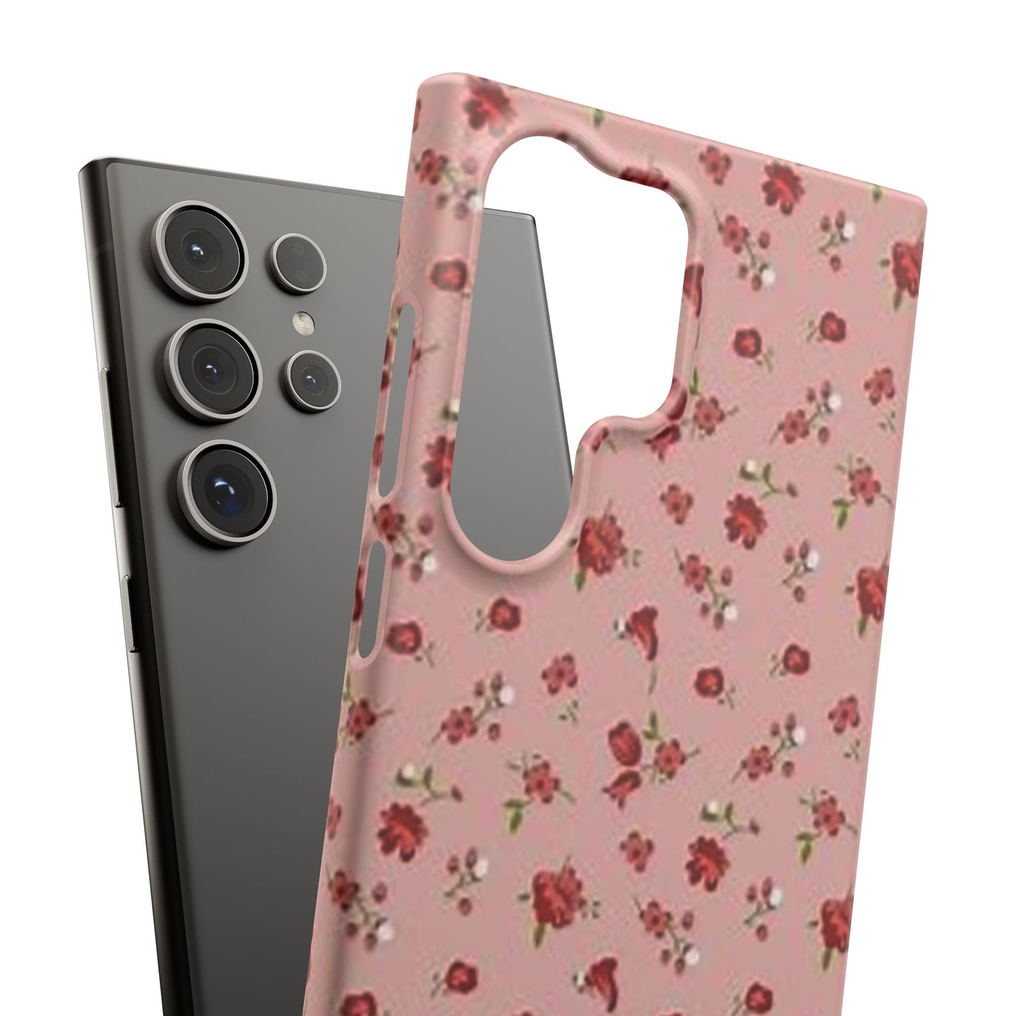 pink flower pattern phone case