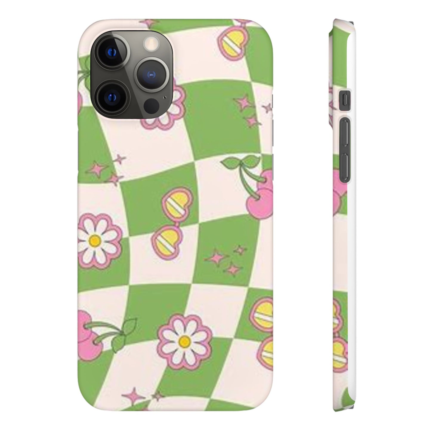 green indie pattern phone case