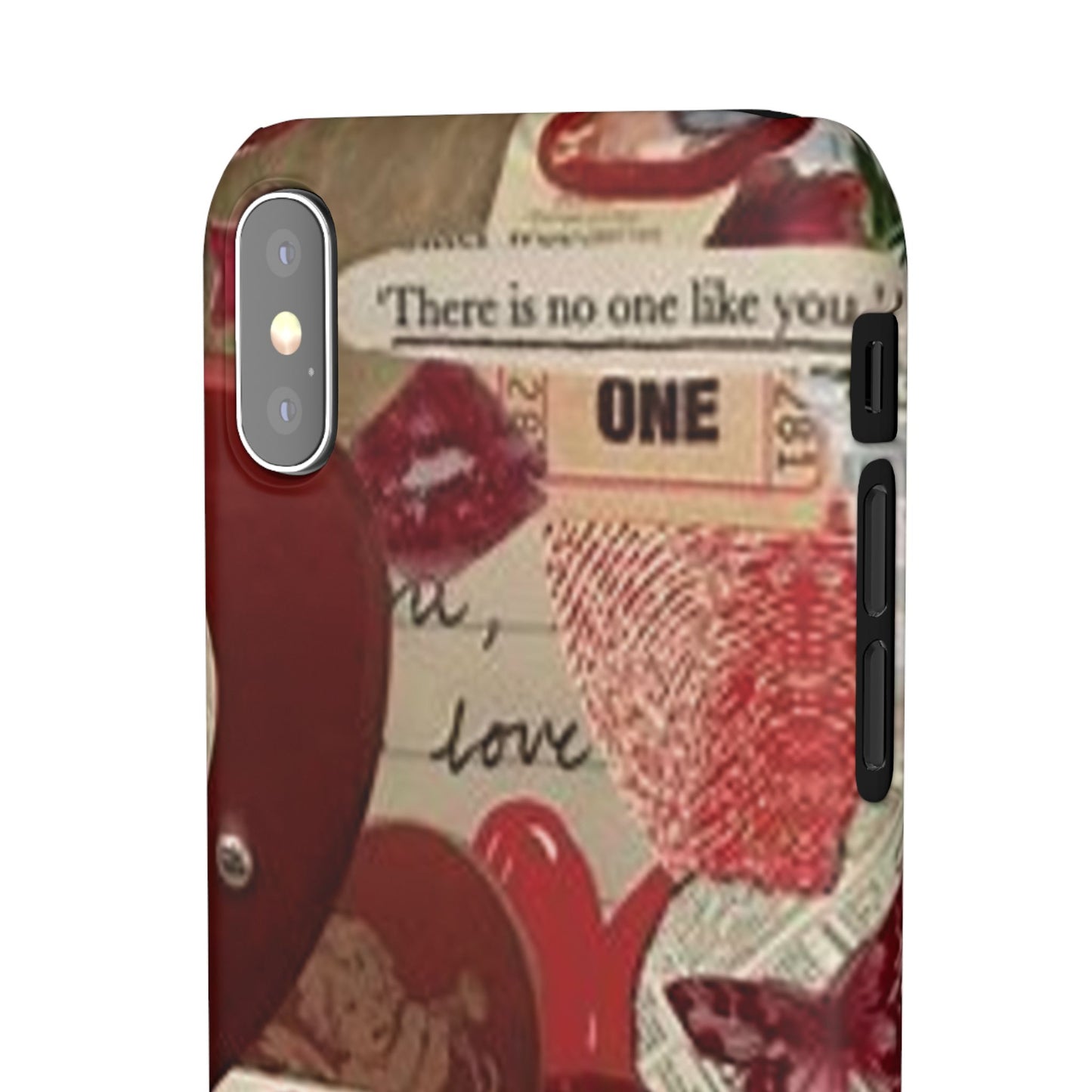 red collage phone case