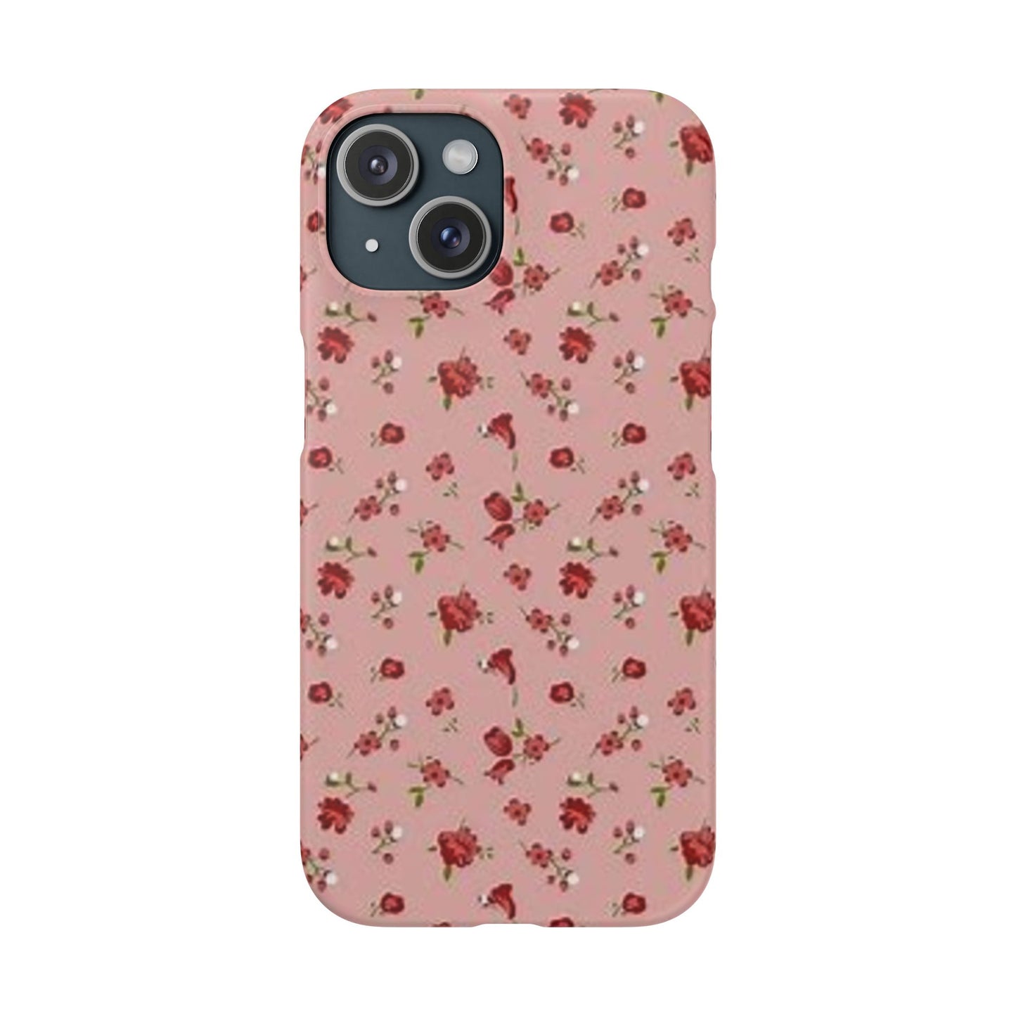 pink flower pattern phone case