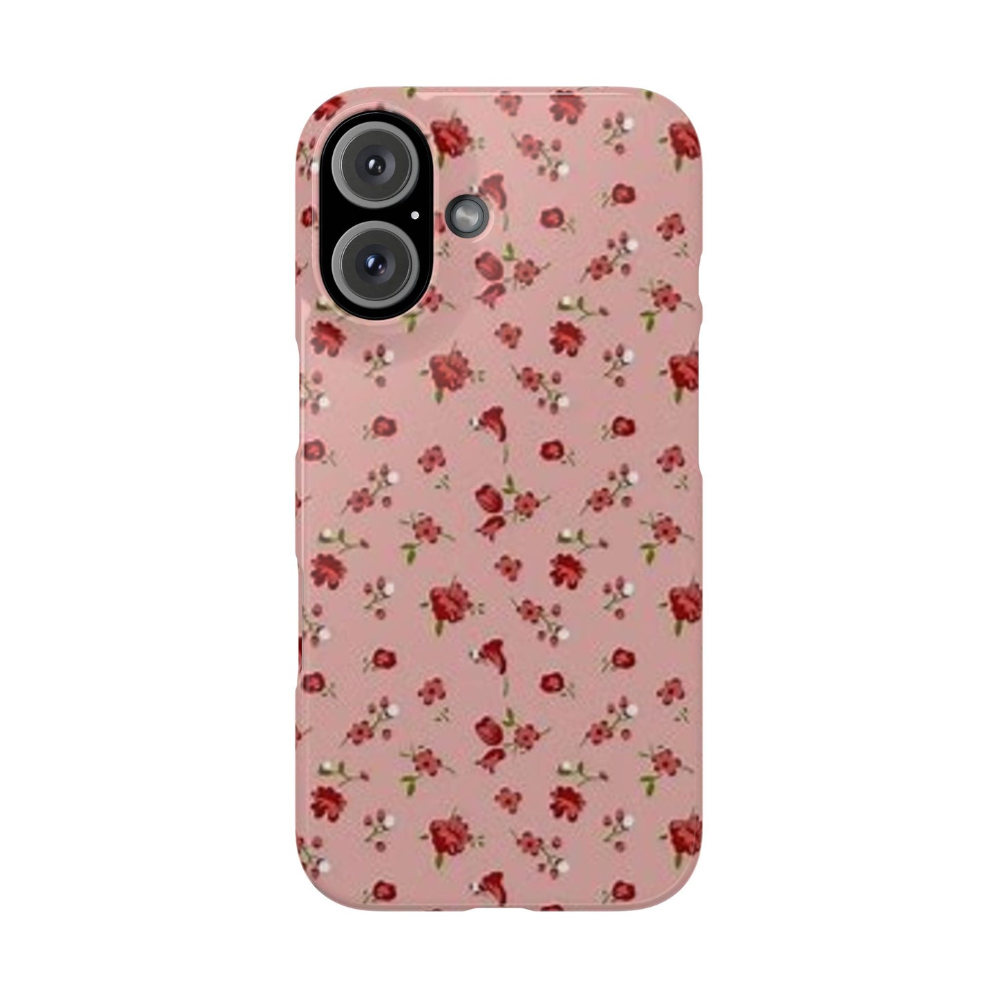 pink flower pattern phone case