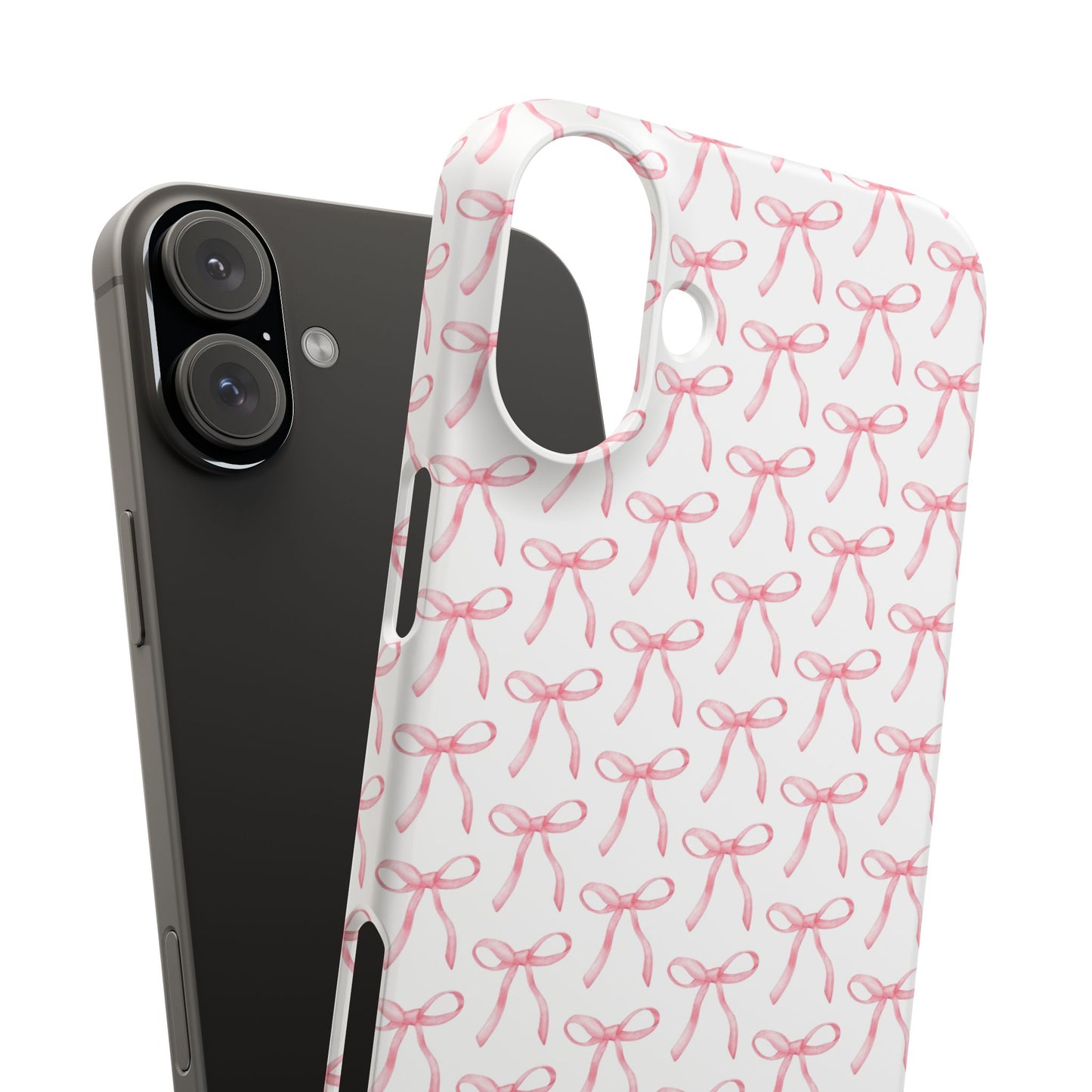 pink bow pattern phone case