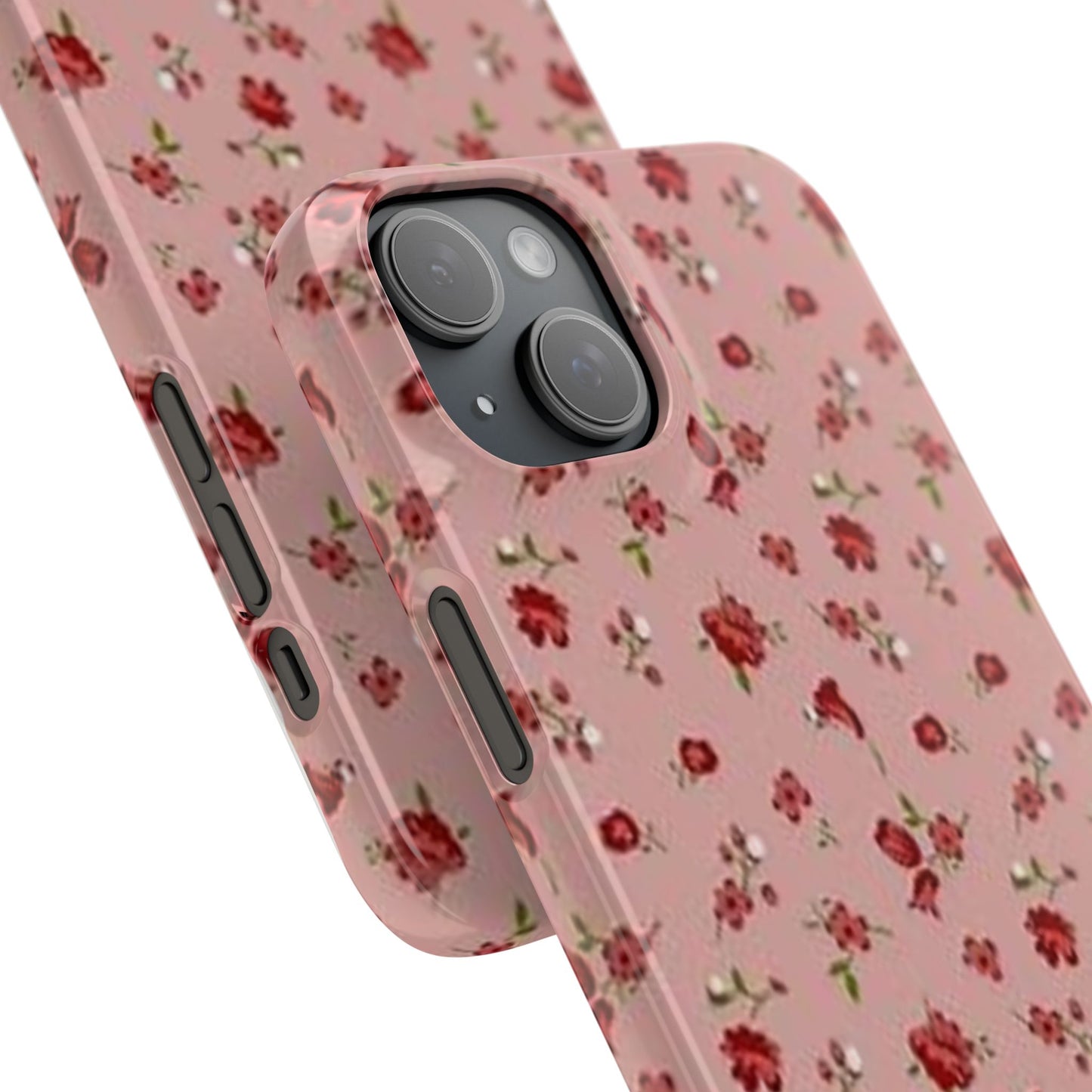 pink flower pattern phone case