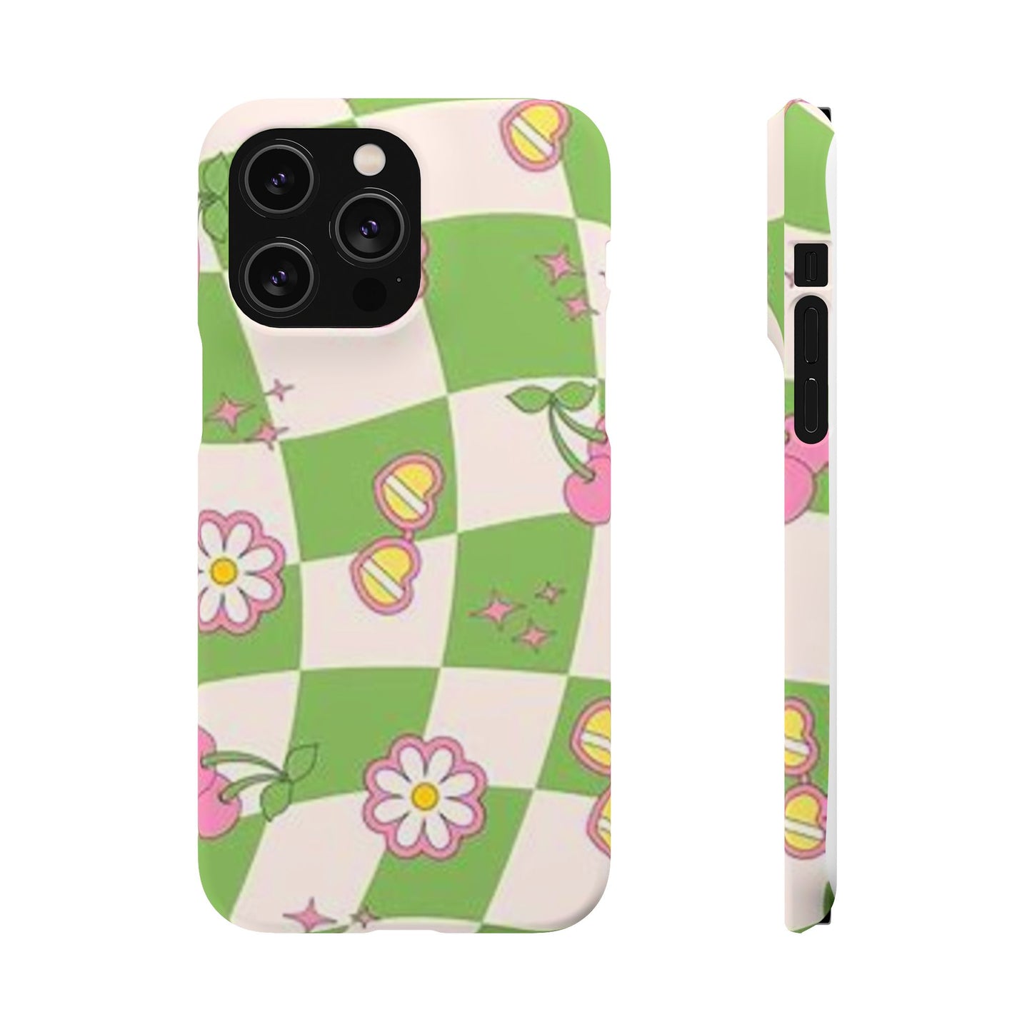 green indie pattern phone case