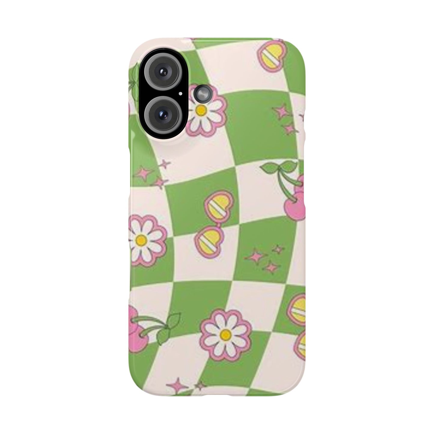 green indie pattern phone case