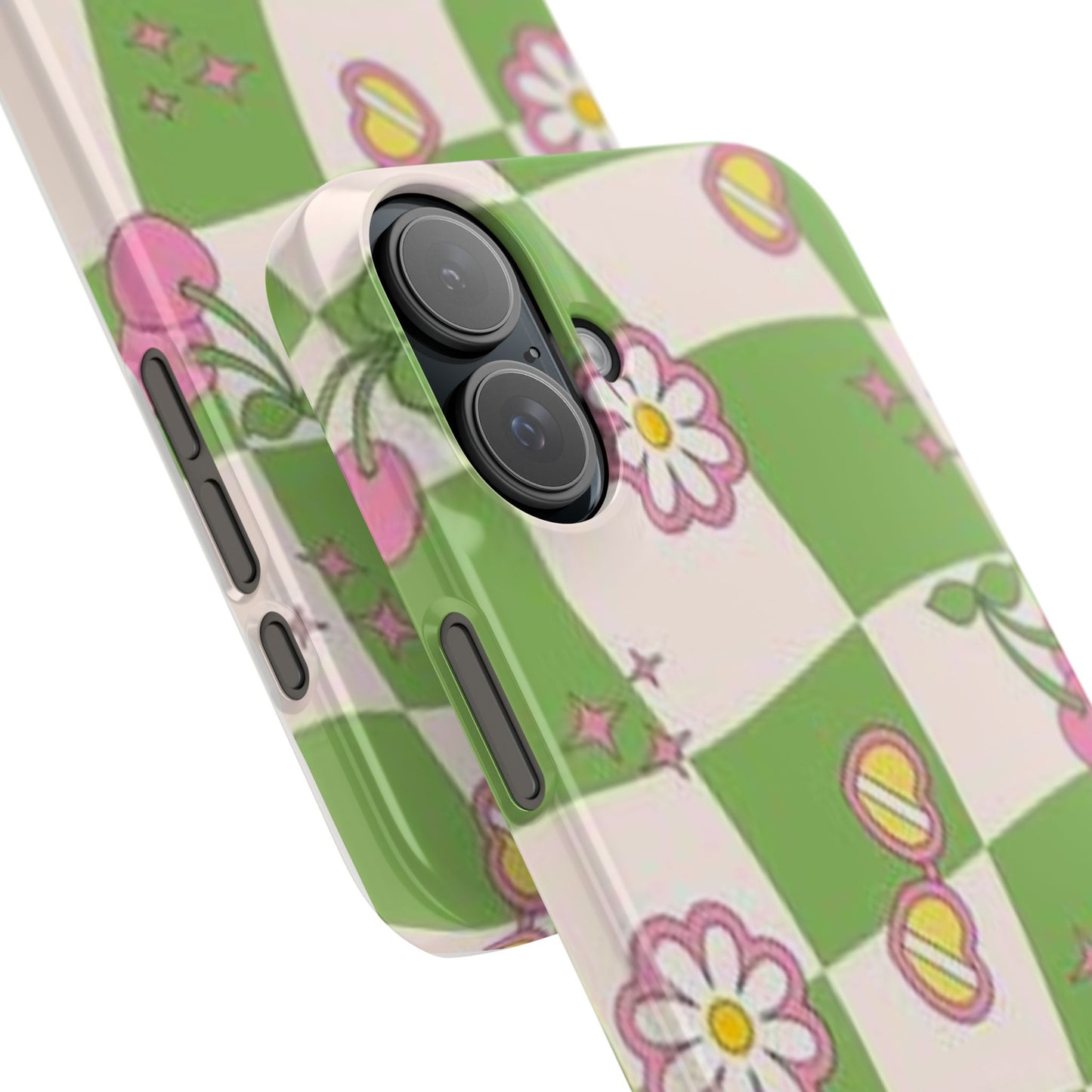 green indie pattern phone case