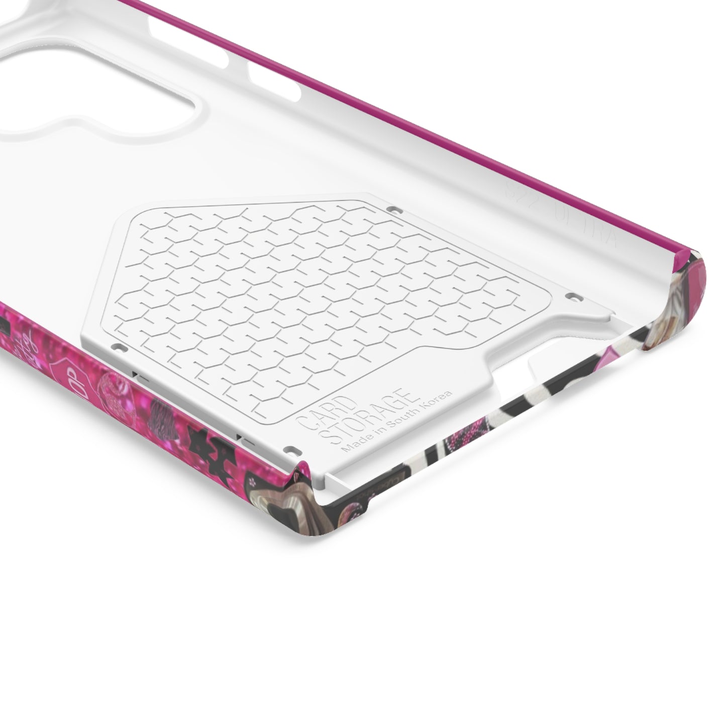 pink trashy Y2K Phone Case With Card Holder