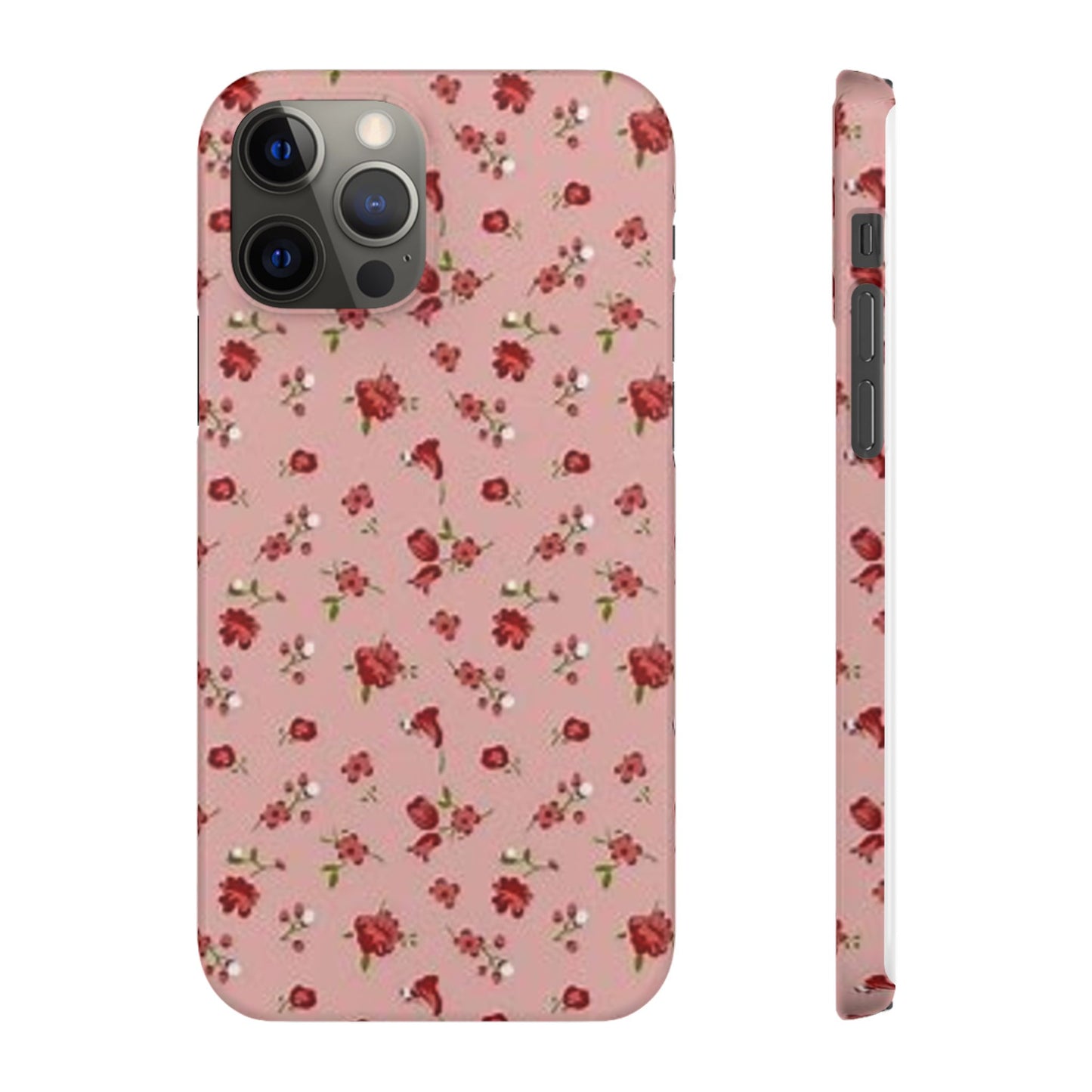 pink flower pattern phone case