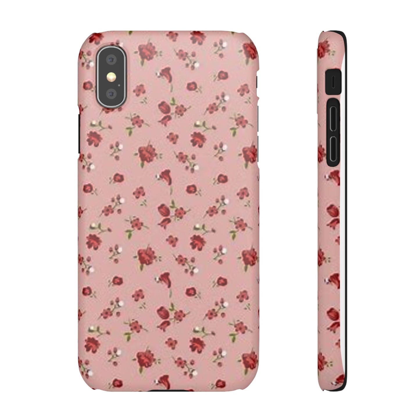 pink flower pattern phone case