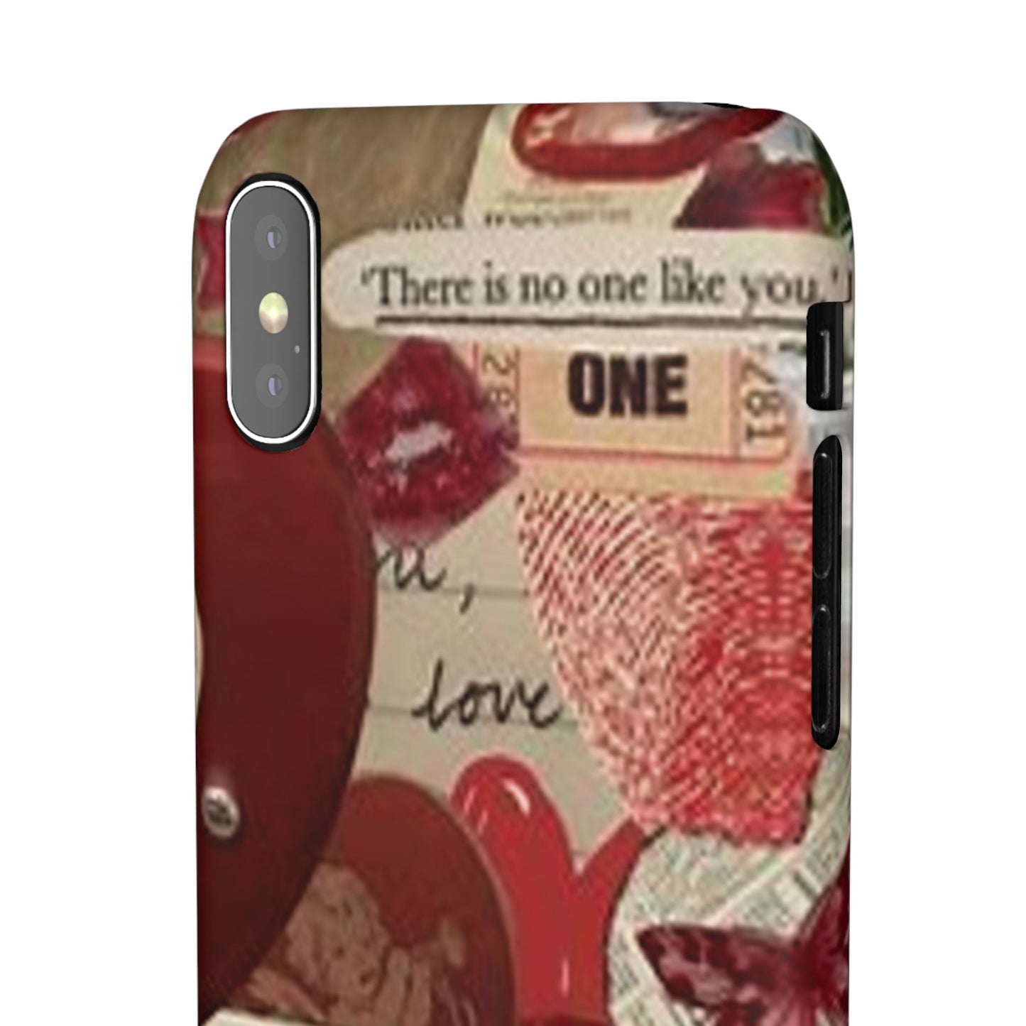 red collage phone case