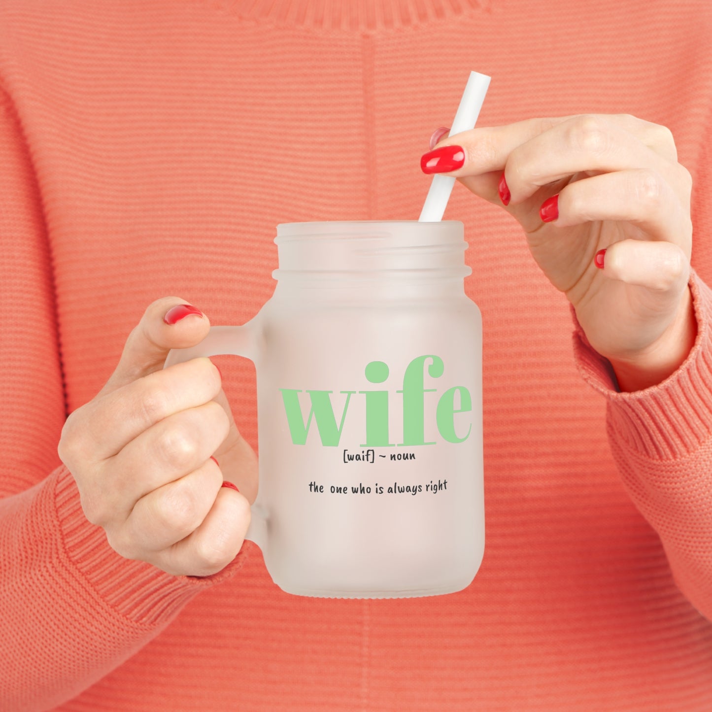 'wife' mason jar