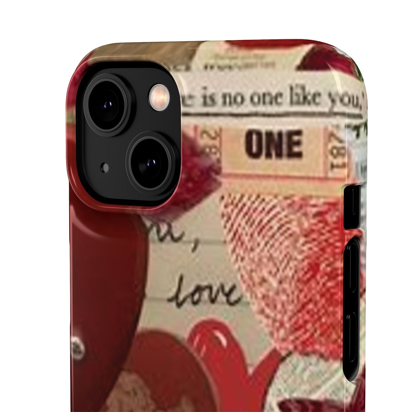 red collage phone case