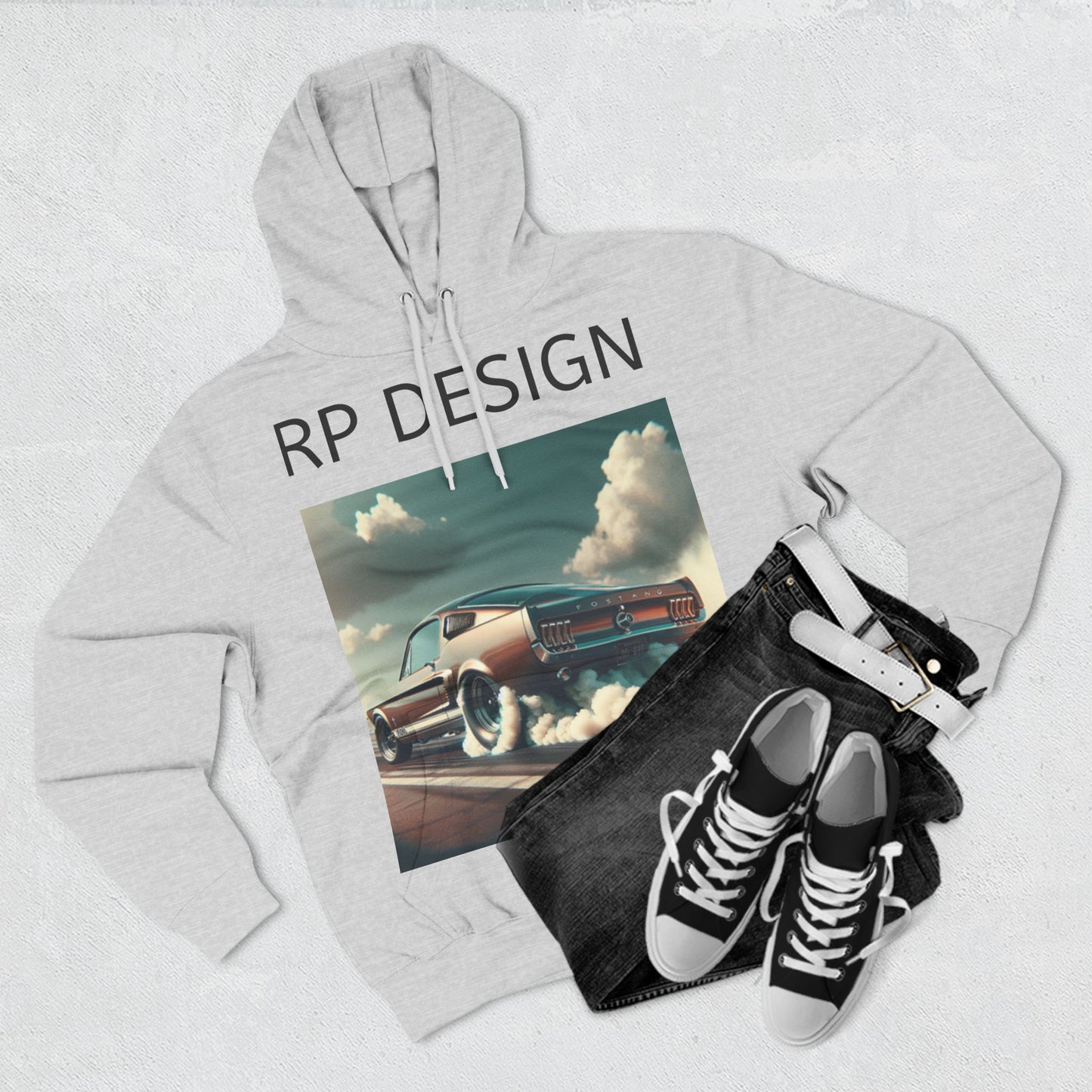 Three-Panel Fleece Hoodie