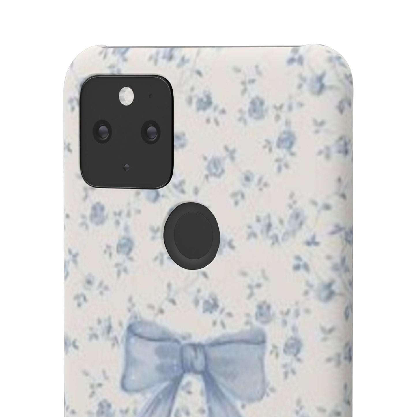 blue flowers and bow phone case