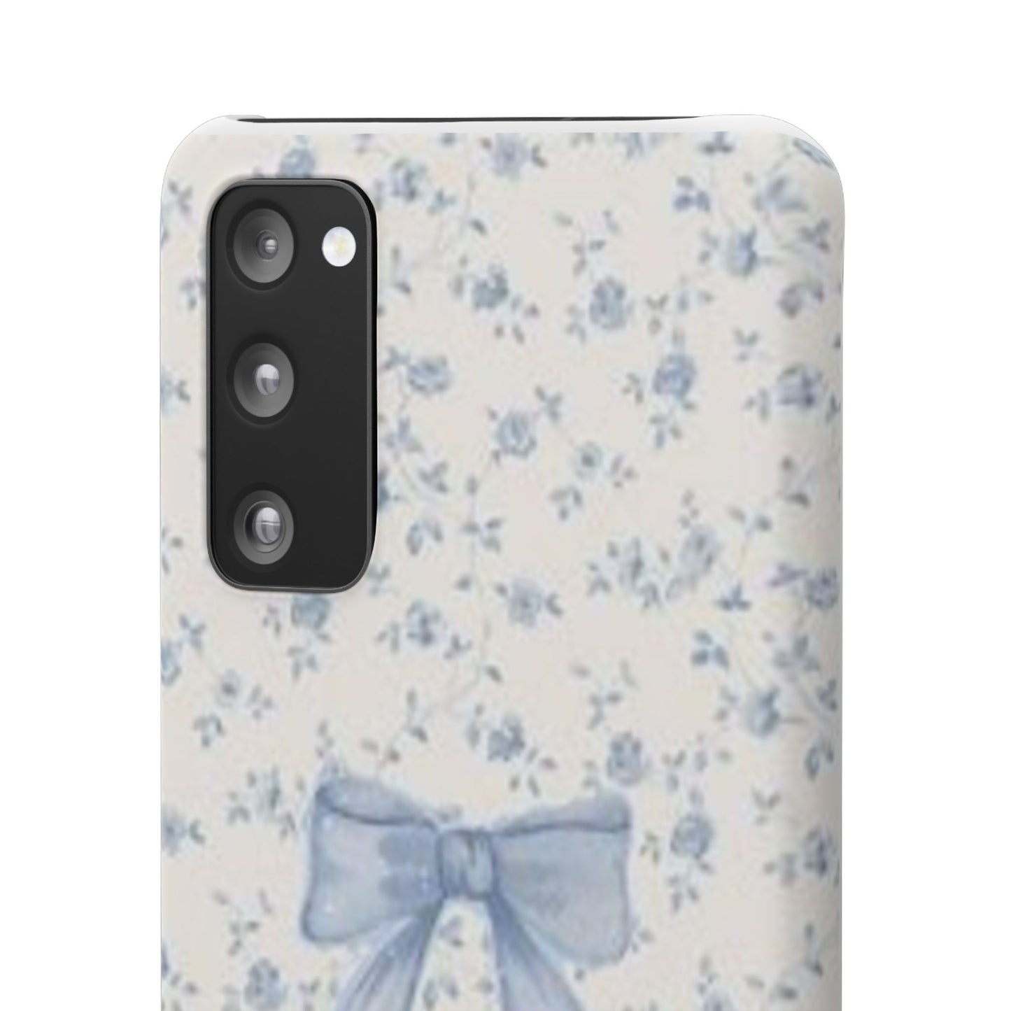 blue flowers and bow phone case