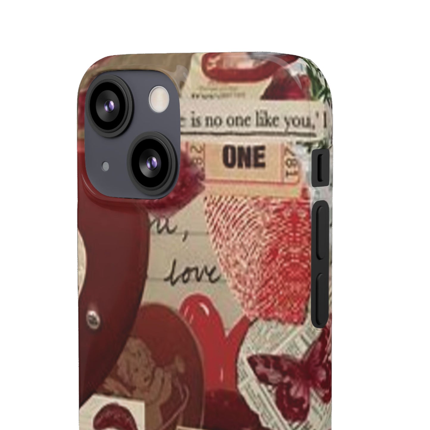 red collage phone case