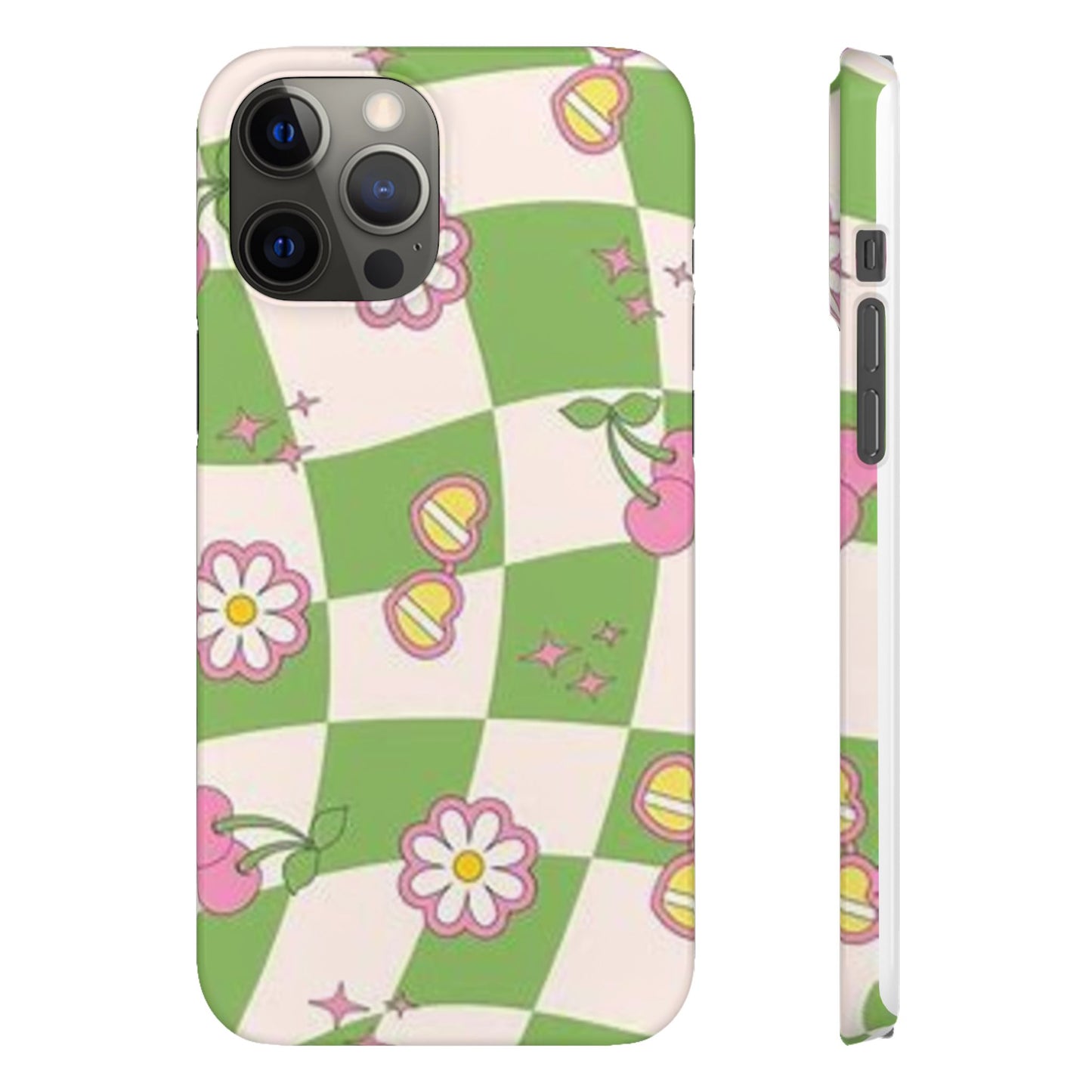 green indie pattern phone case