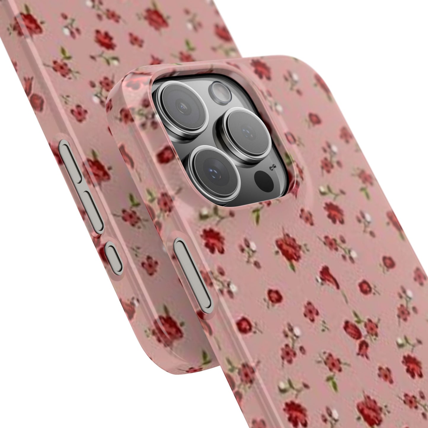 pink flower pattern phone case