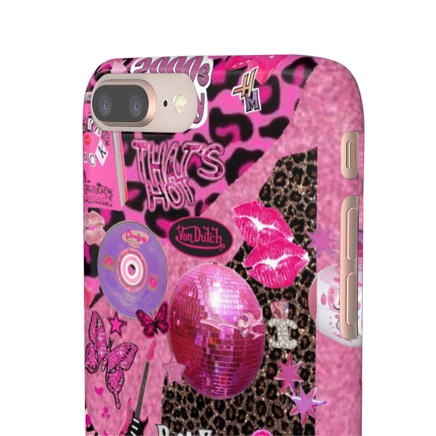 y2k trashy pink phone case