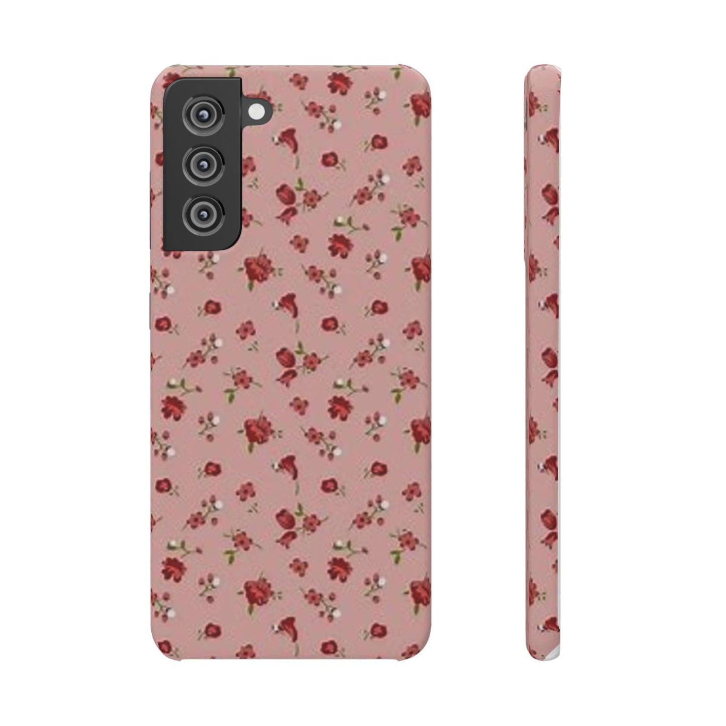 pink flower pattern phone case