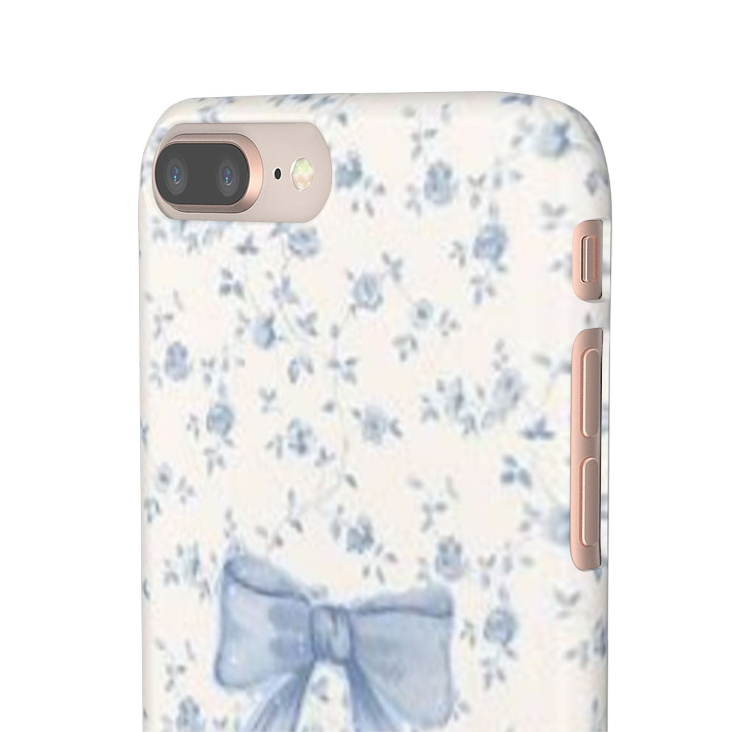 blue flowers and bow phone case