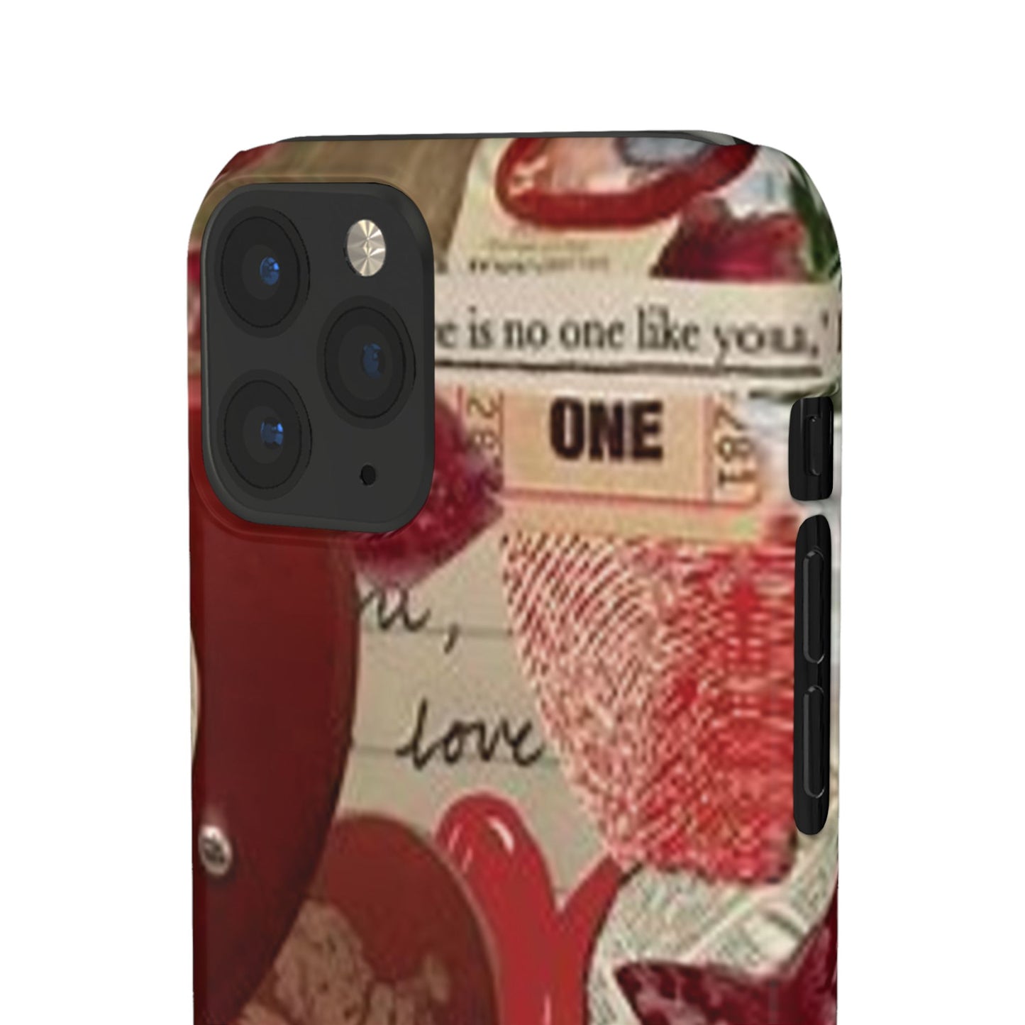 red collage phone case