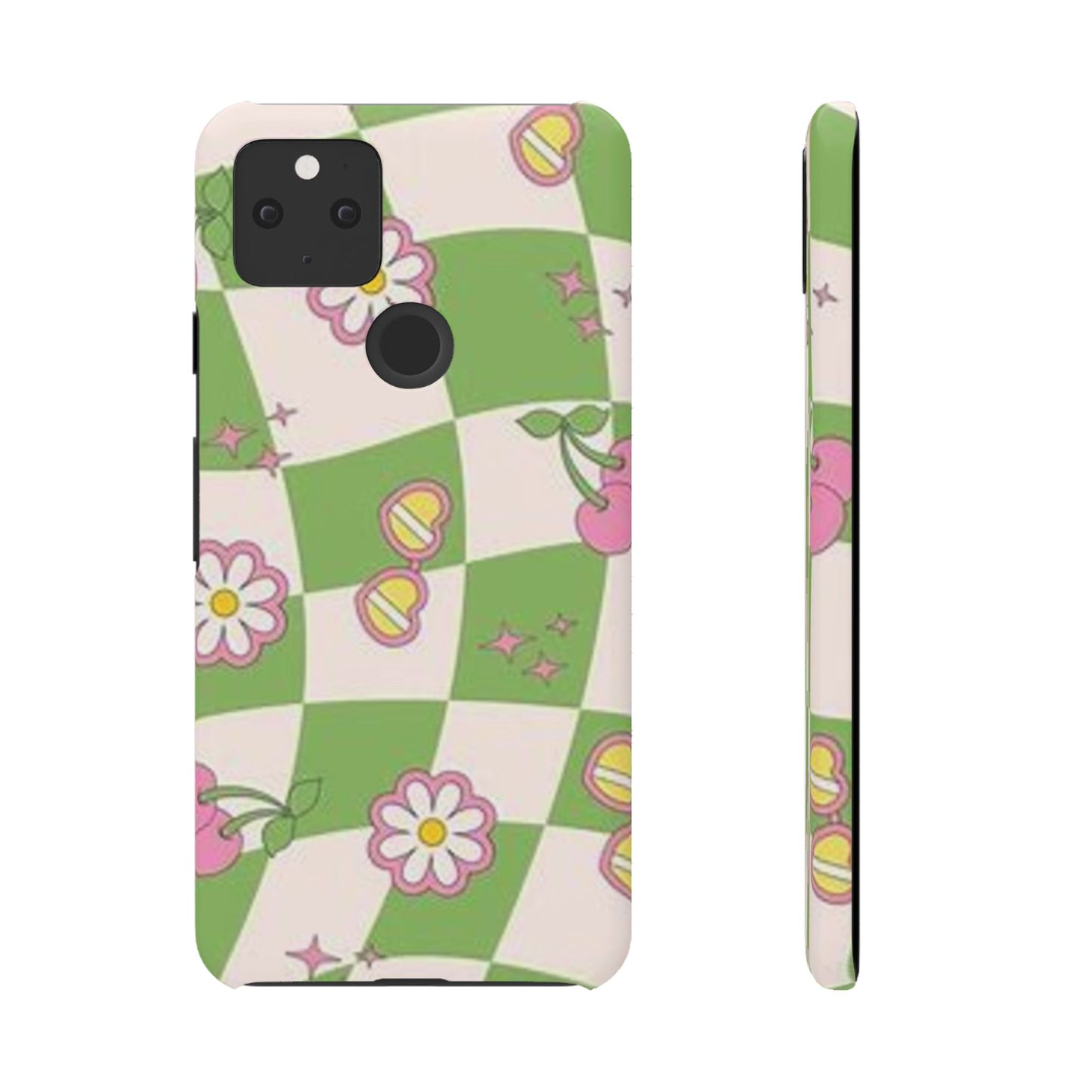 green indie pattern phone case