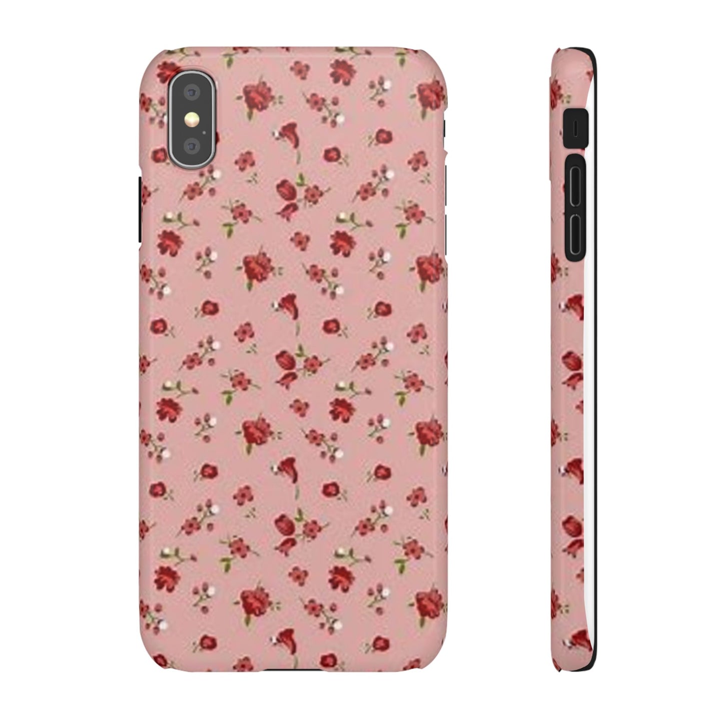 pink flower pattern phone case