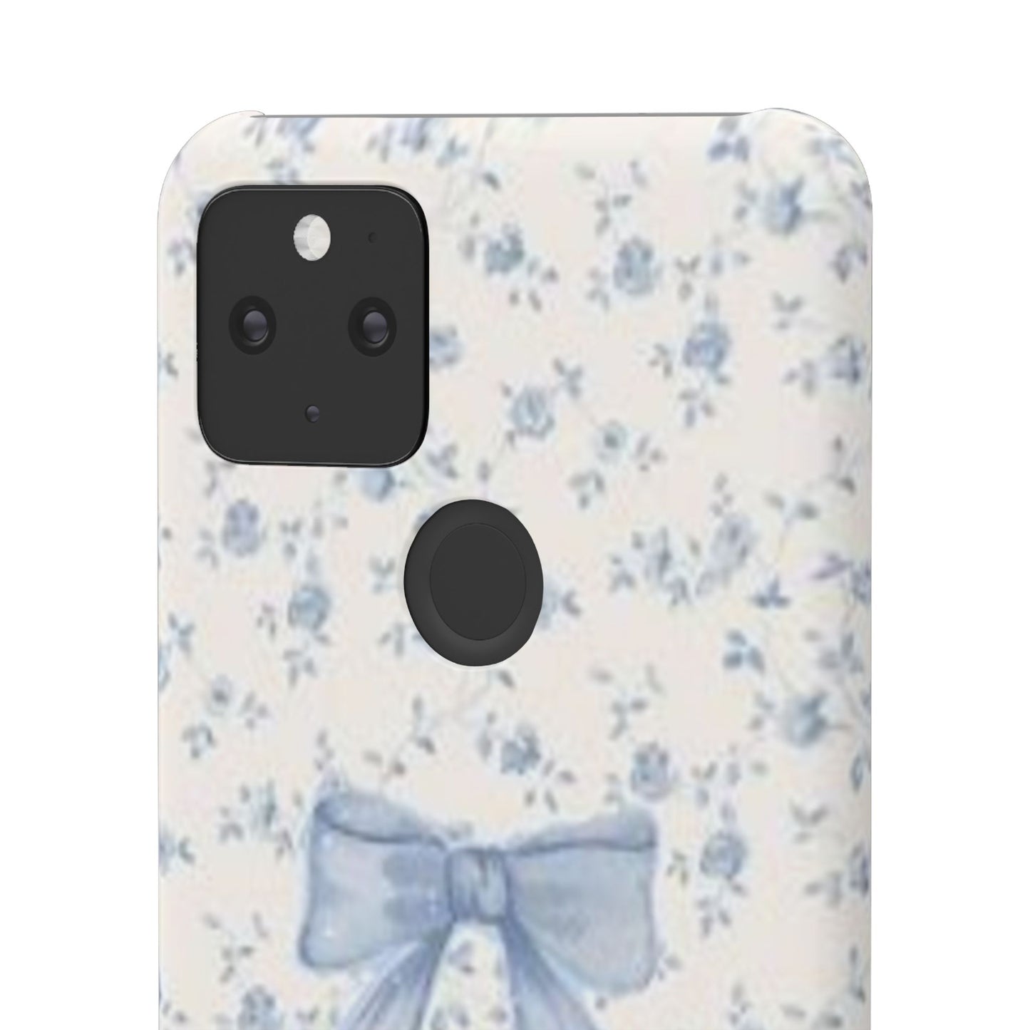 blue flowers and bow phone case