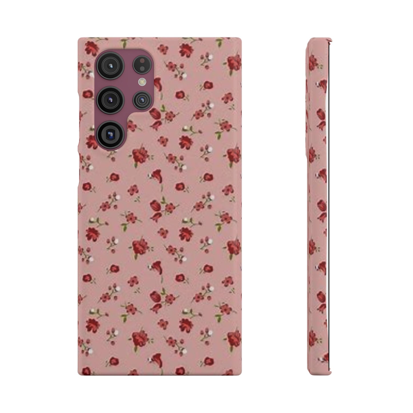 pink flower pattern phone case